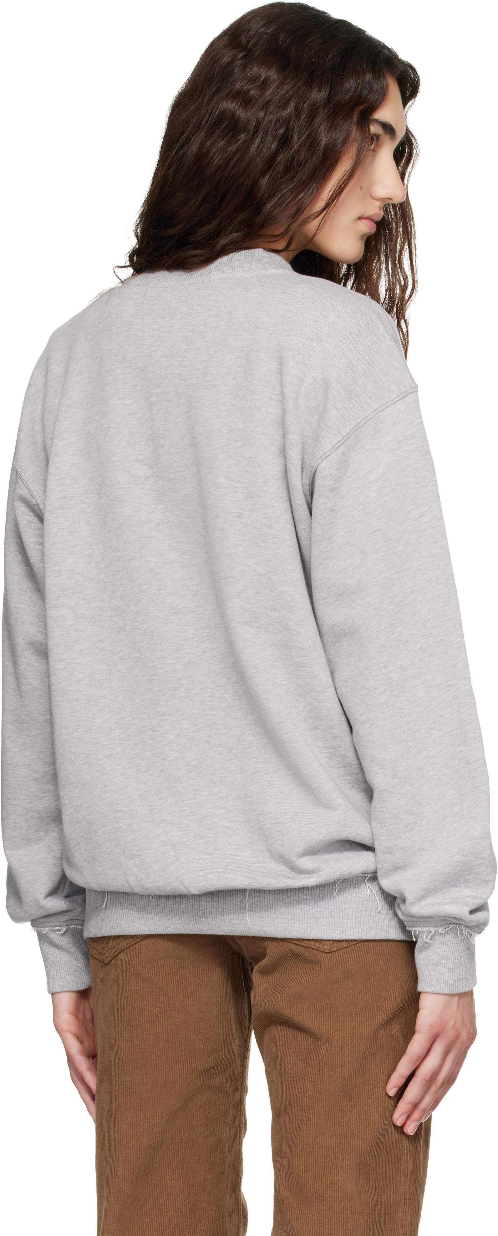 Stella McCartney - Pull molletonné 'Superstar' gris en coton