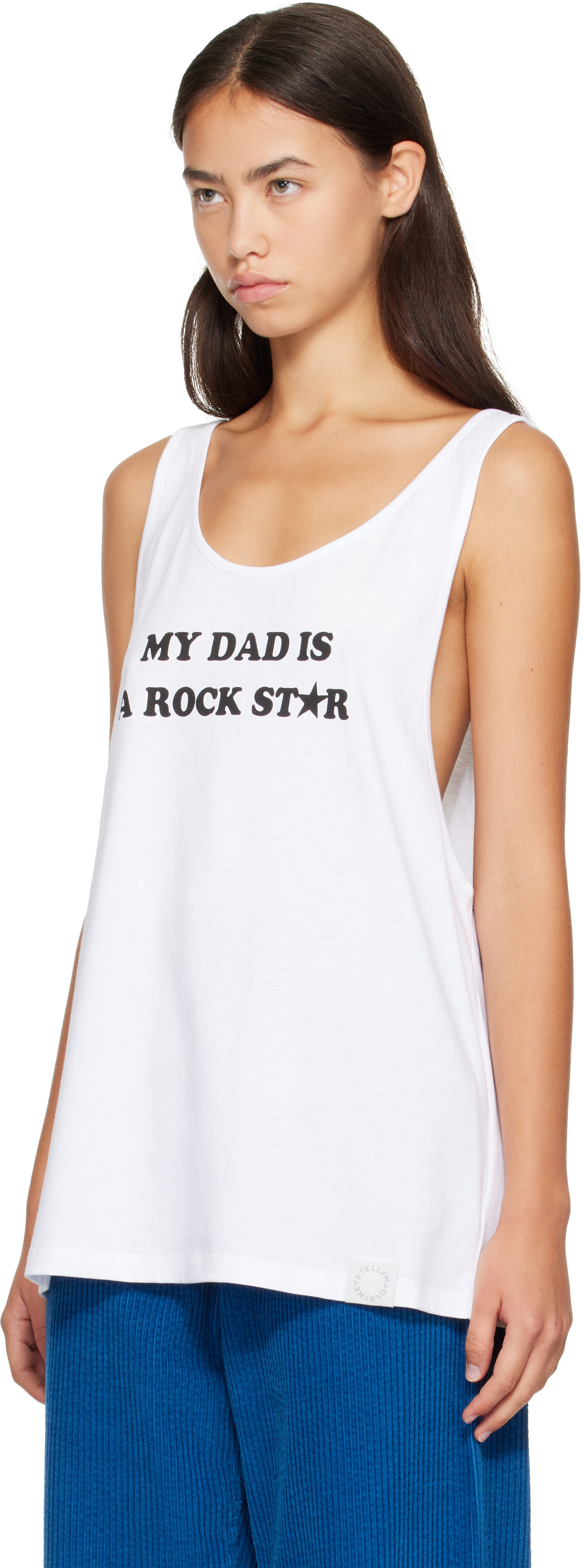 Stella McCartney: ホワイト 'My Dad Is A Rockstar' タンクトップ