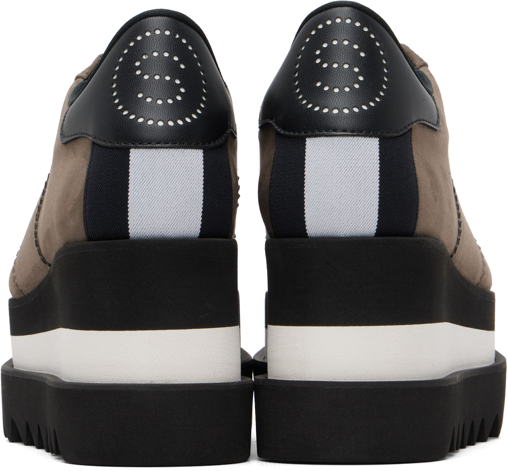 Stella McCartney - Baskets Sneak-Elyse taupes à plateforme