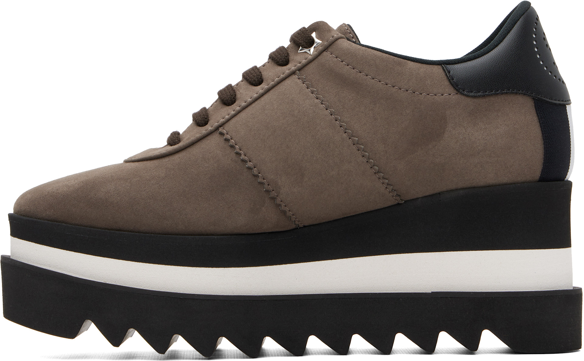 Stella McCartney - Baskets Sneak-Elyse taupes à plateforme