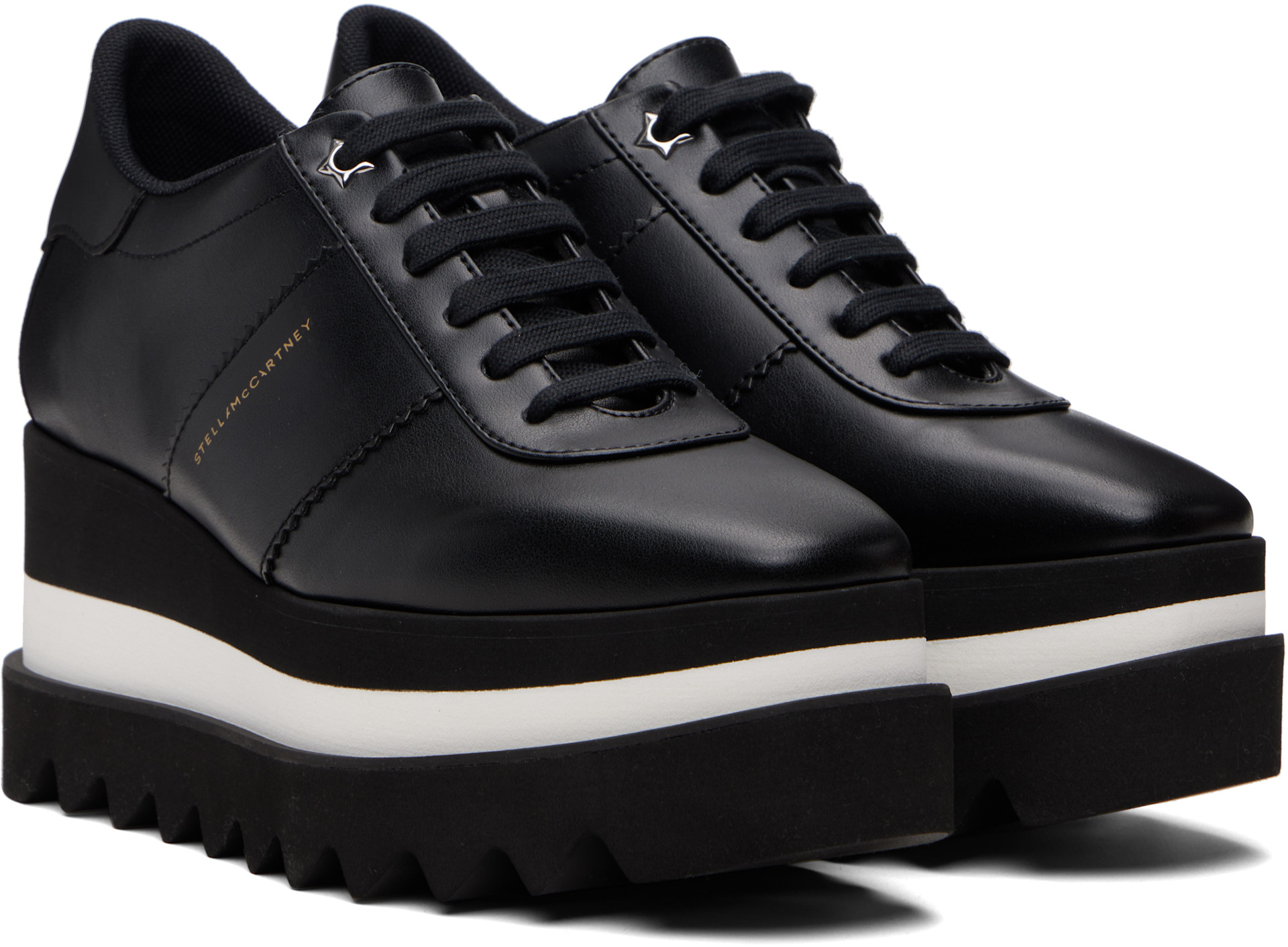 Stella McCartney - Baskets Sneak-Elyse noires à plateforme