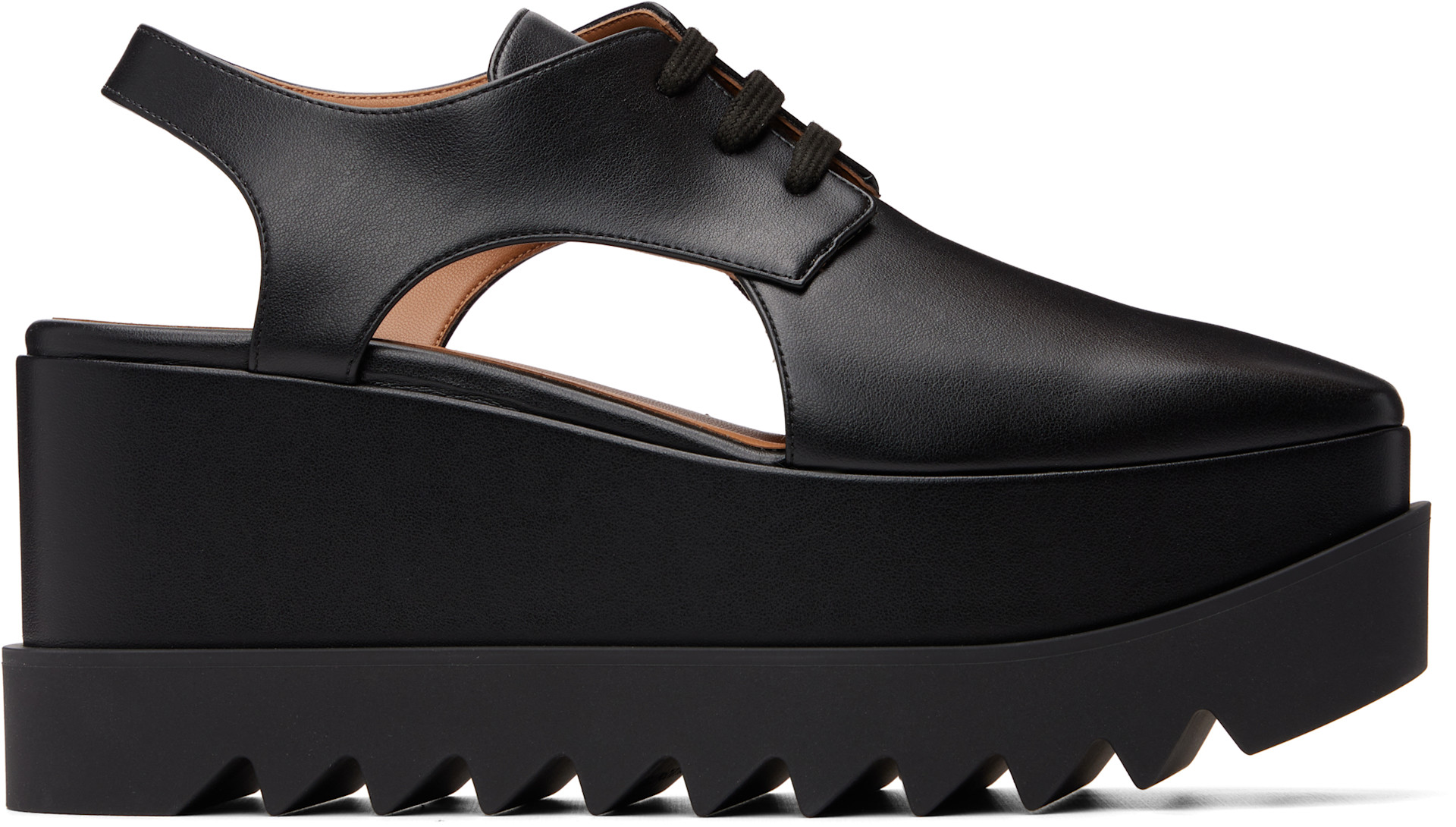 Stella McCartney: Black Elyse Slingback Derbys | SSENSE