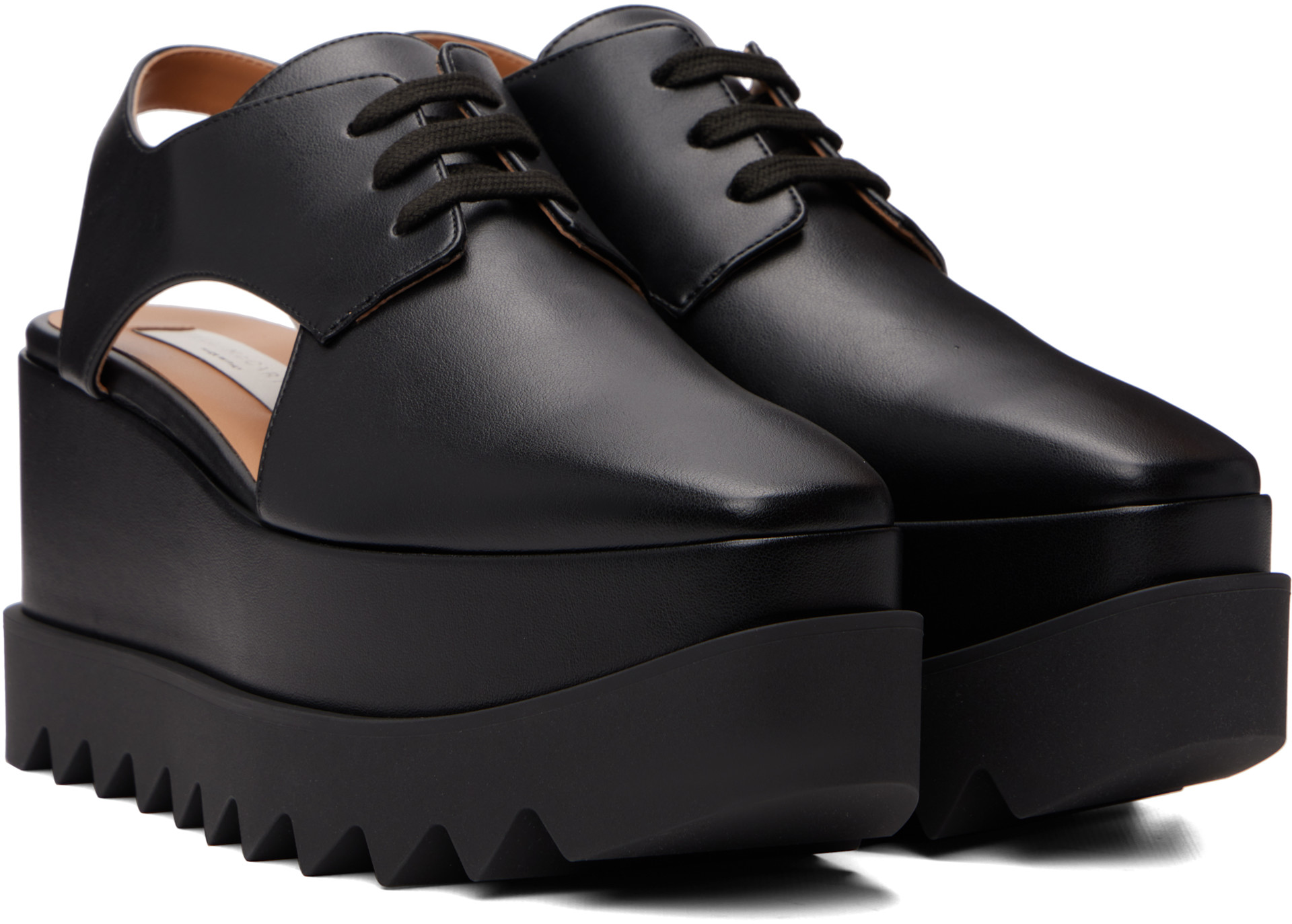 Stella McCartney: Black Elyse Slingback Derbys | SSENSE