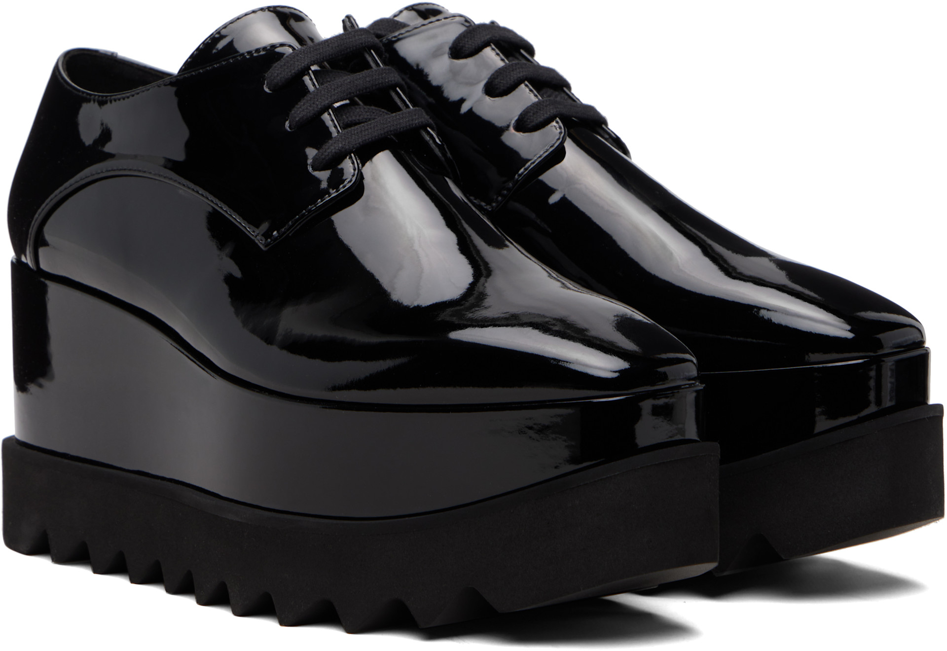 Stella McCartney - Derbys noirs à semelle Elyse et à plateforme édition limitée