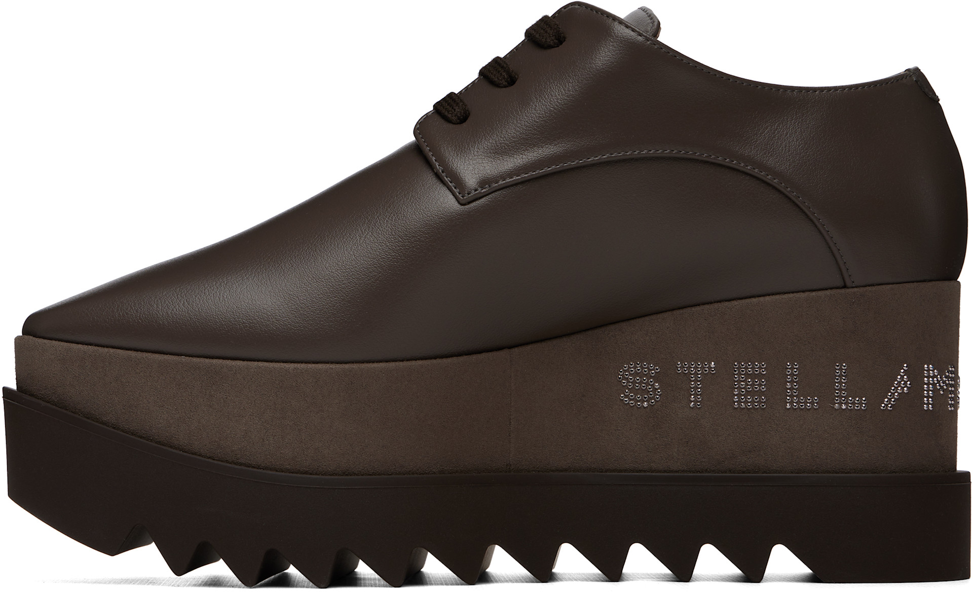 Stella McCartney - Derbys taupe à semelle Elyse à plateforme