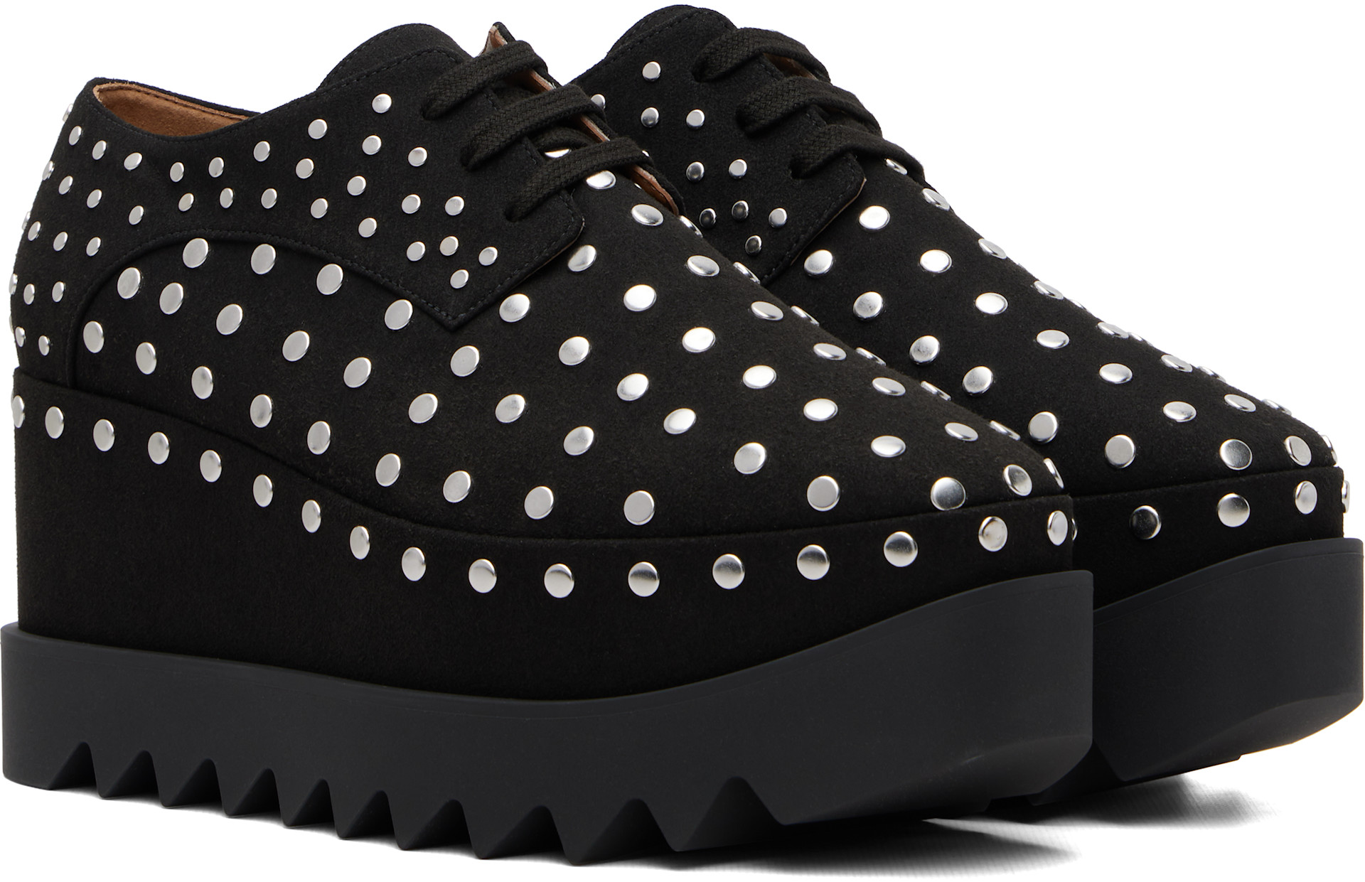 Stella McCartney - Black Elyse Studded Platform Derbys