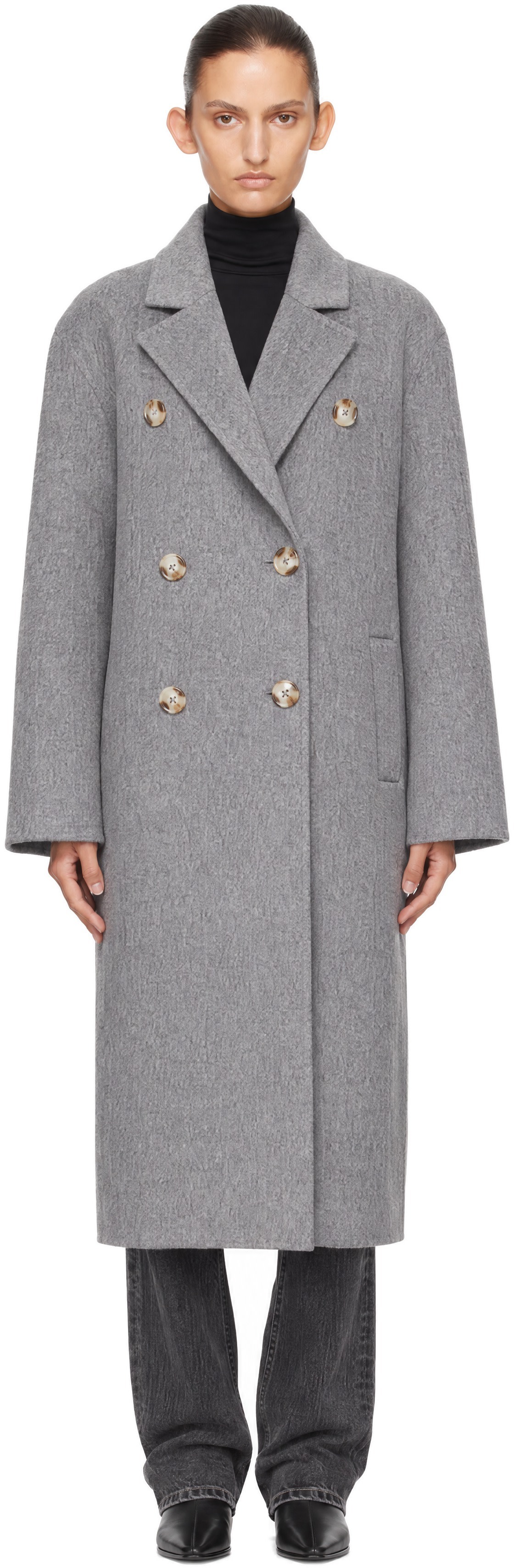 Loulou de Saison: Gray Irvin Long Wool Coat | SSENSE