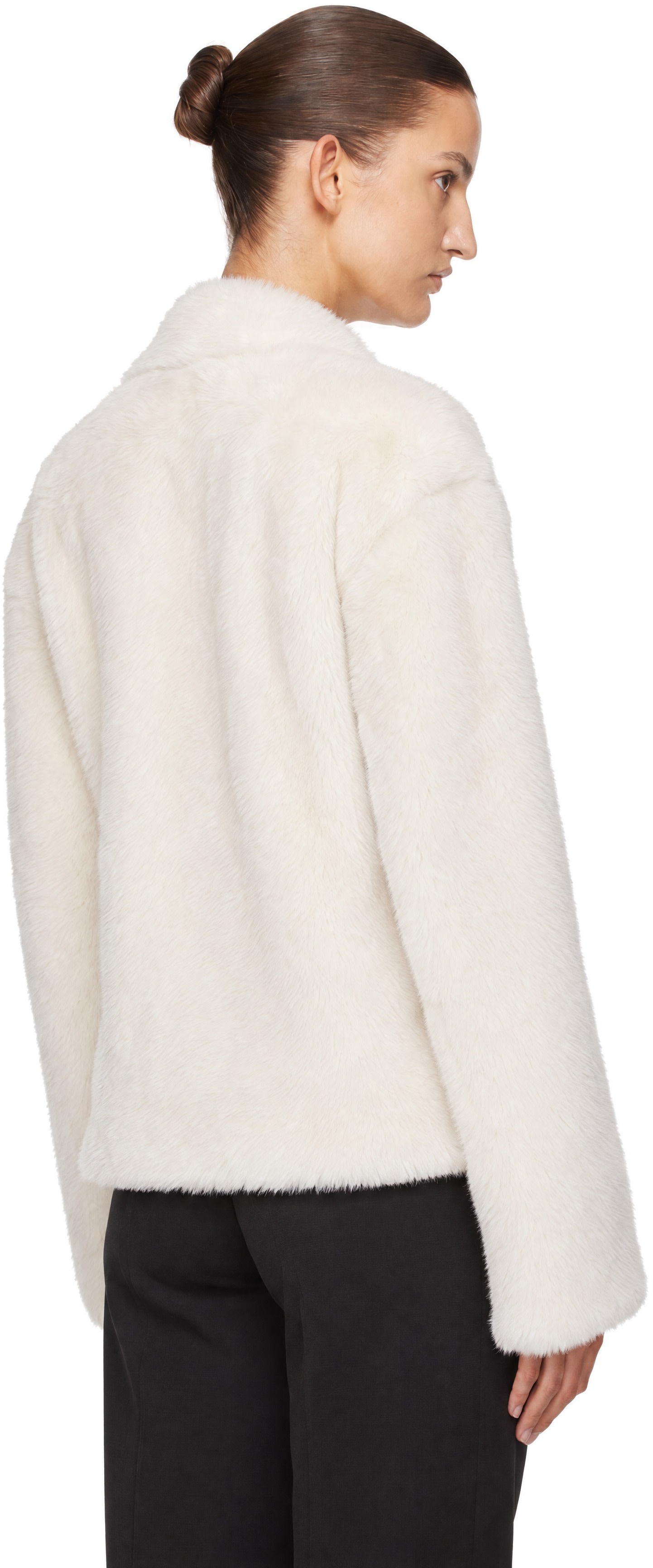 Loulou de Saison - Off-White Reversible Catherine Leather Jacket