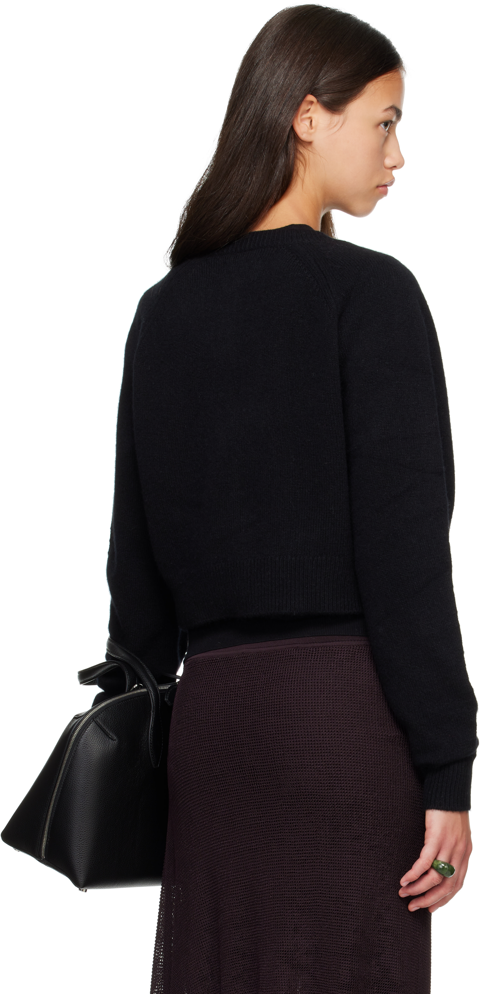 ★美品★ザロウ カーディガン 変形 XS ブラック 黒 通年 オールシーズン Loulou de Saison: ブラック HEIKE クロップド カーディガン | SSENSE 日本