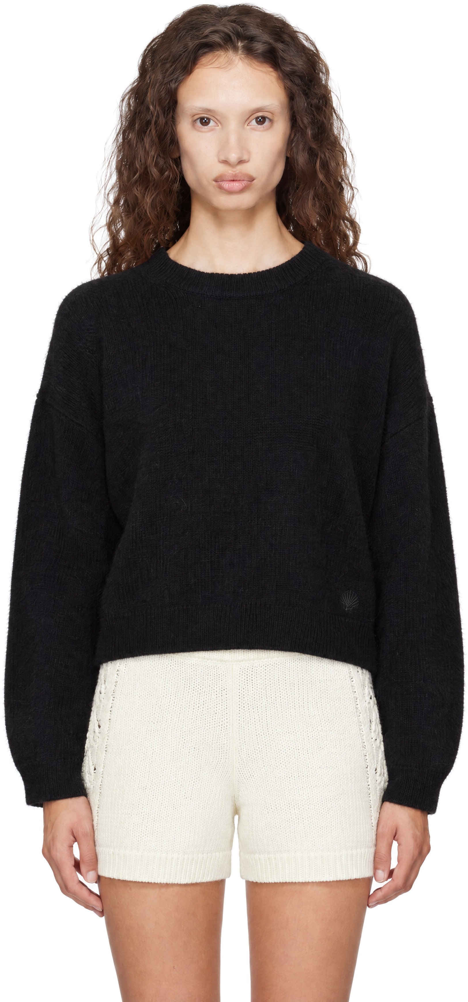 Loulou de Saison - Pull TRISTAN LDS noir en yak
