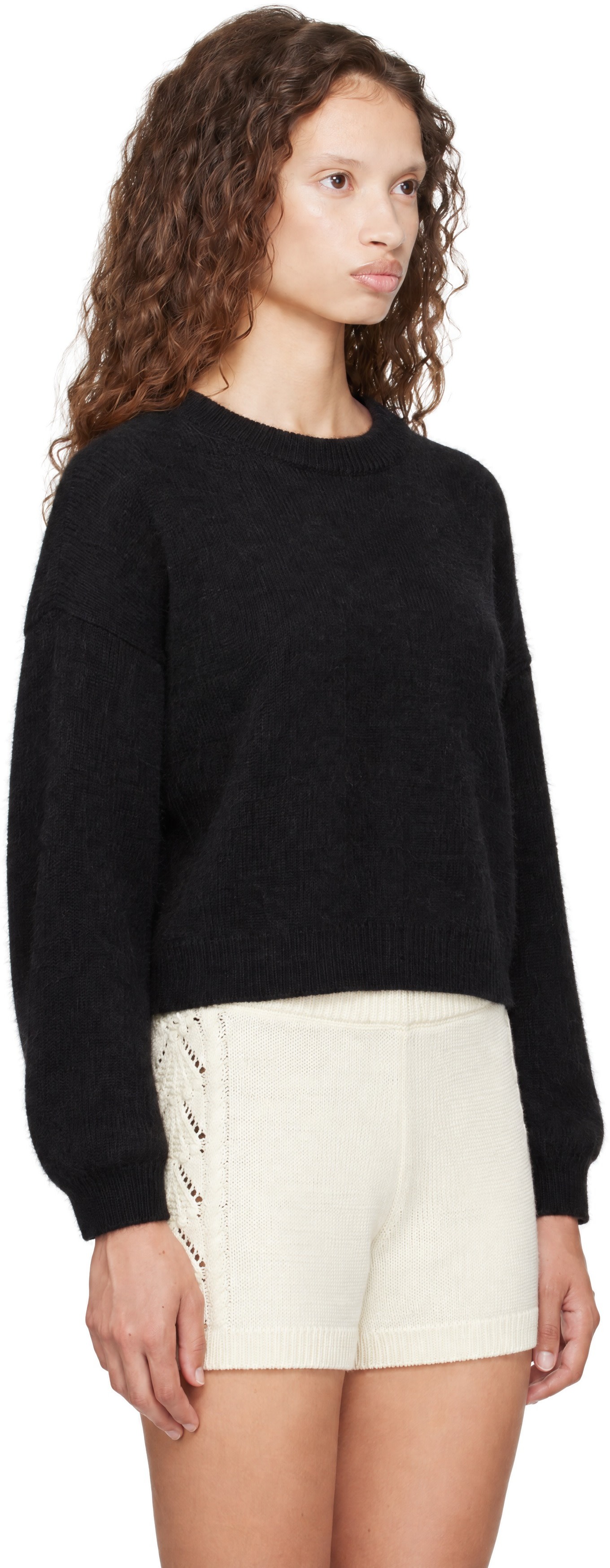 Loulou de Saison - Pull TRISTAN LDS noir en yak