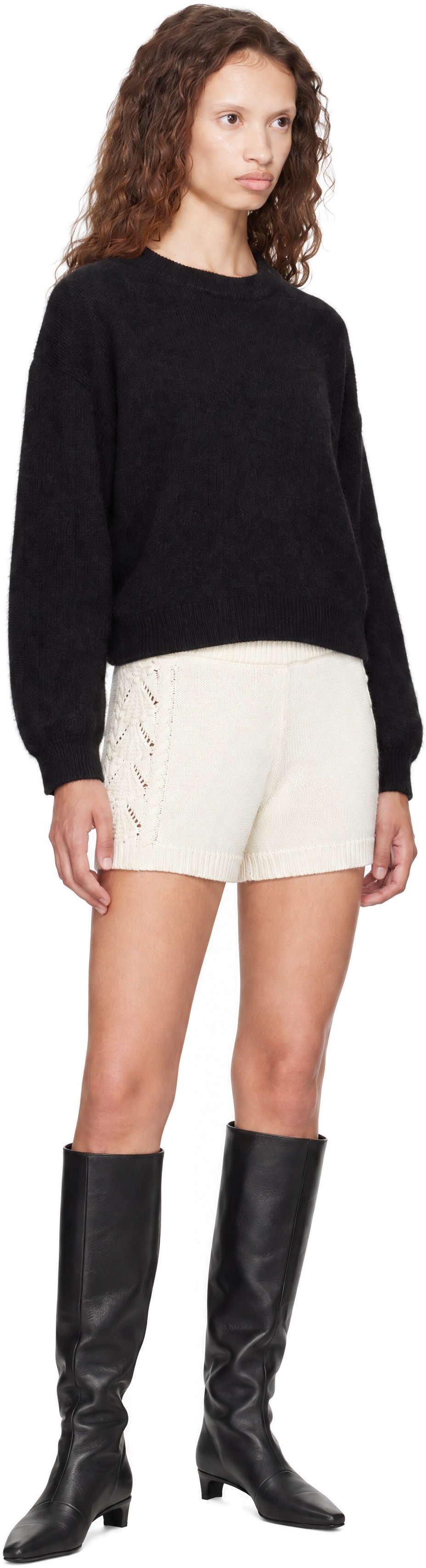 Loulou de Saison - Pull TRISTAN LDS noir en yak