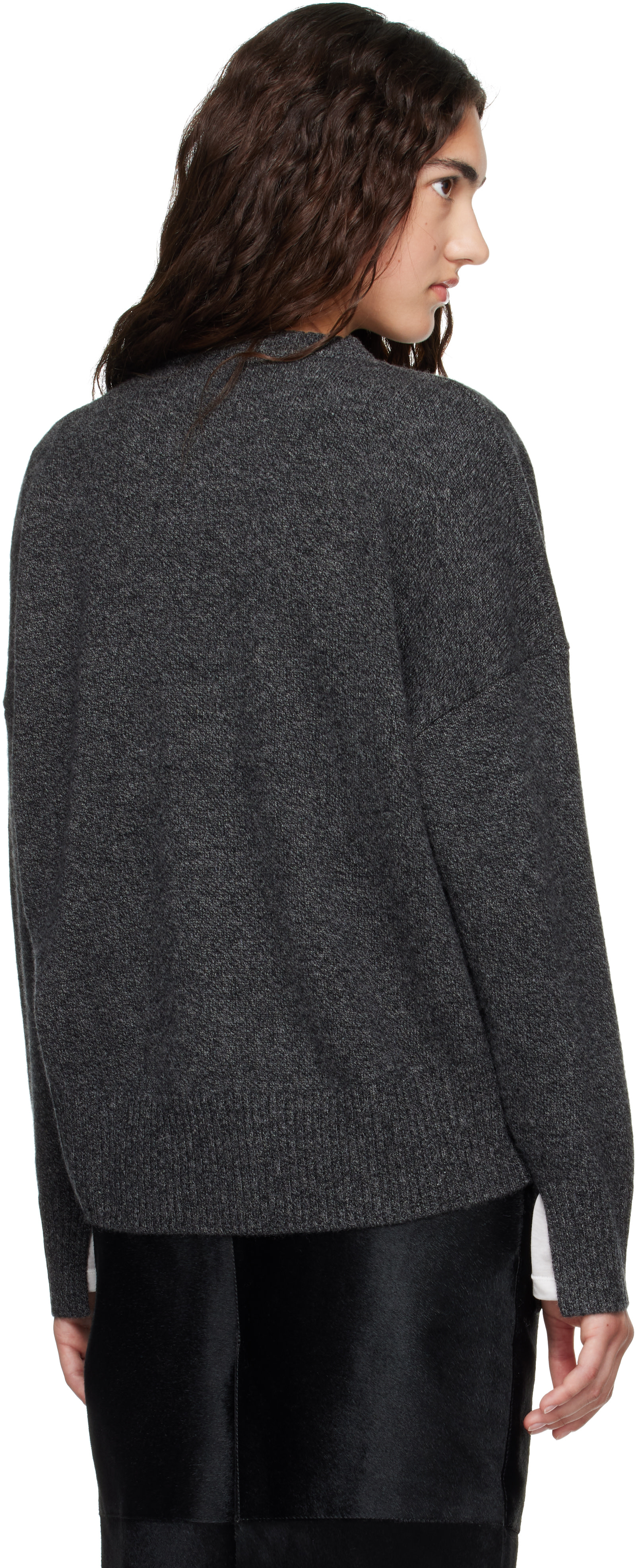 Loulou de Saison - Pull ANTON gris en cachemire