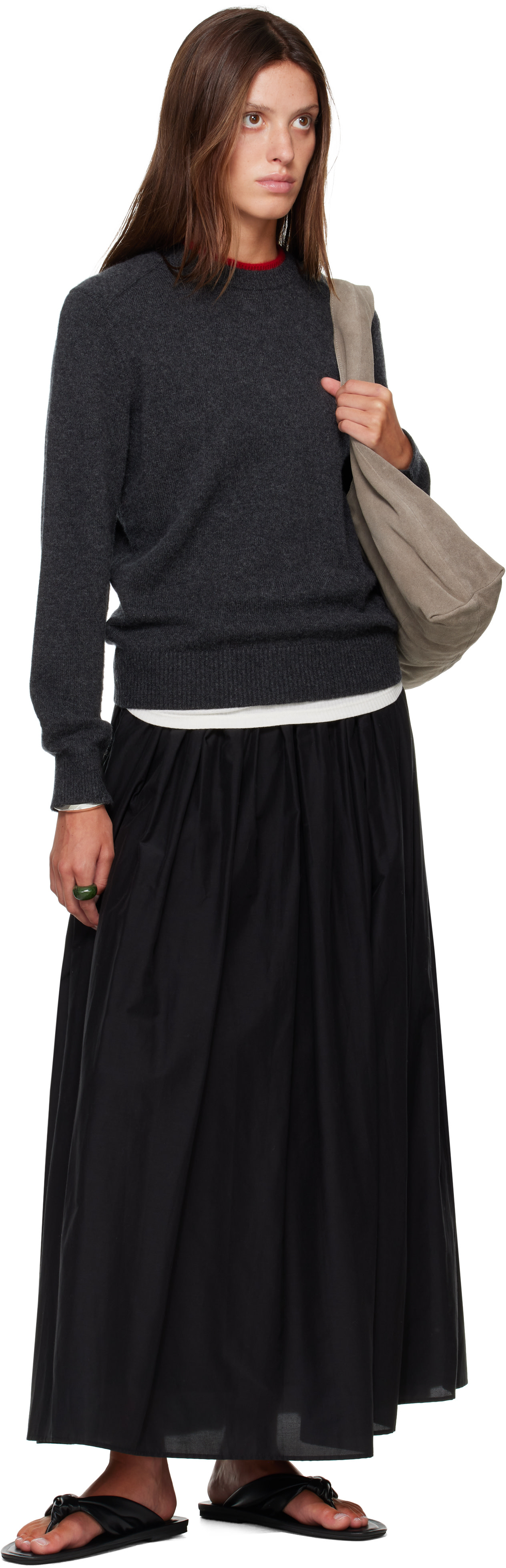 Loulou de Saison - Pull OTIS gris en cachemire