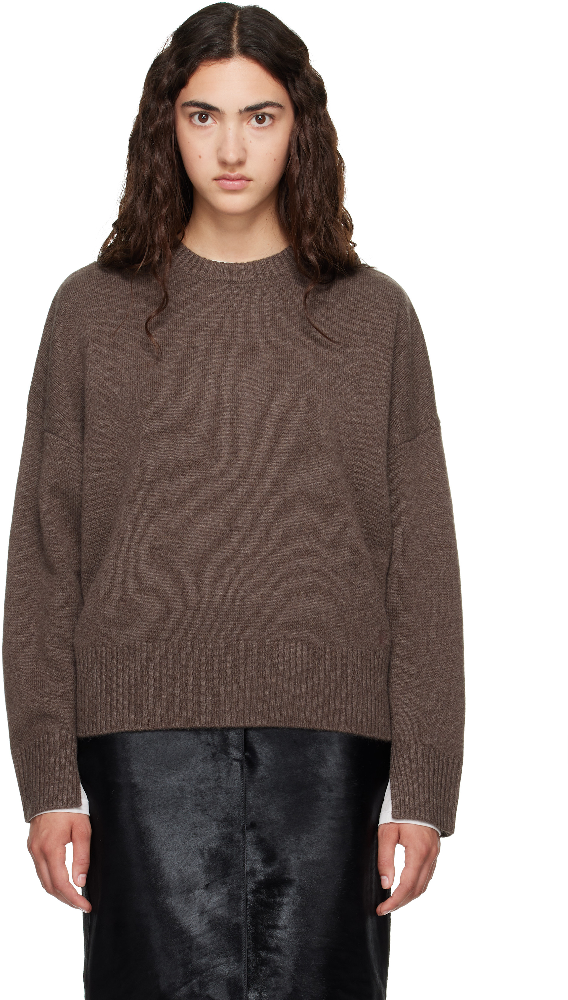 Loulou de Saison - Pull ANTON brun en cachemire