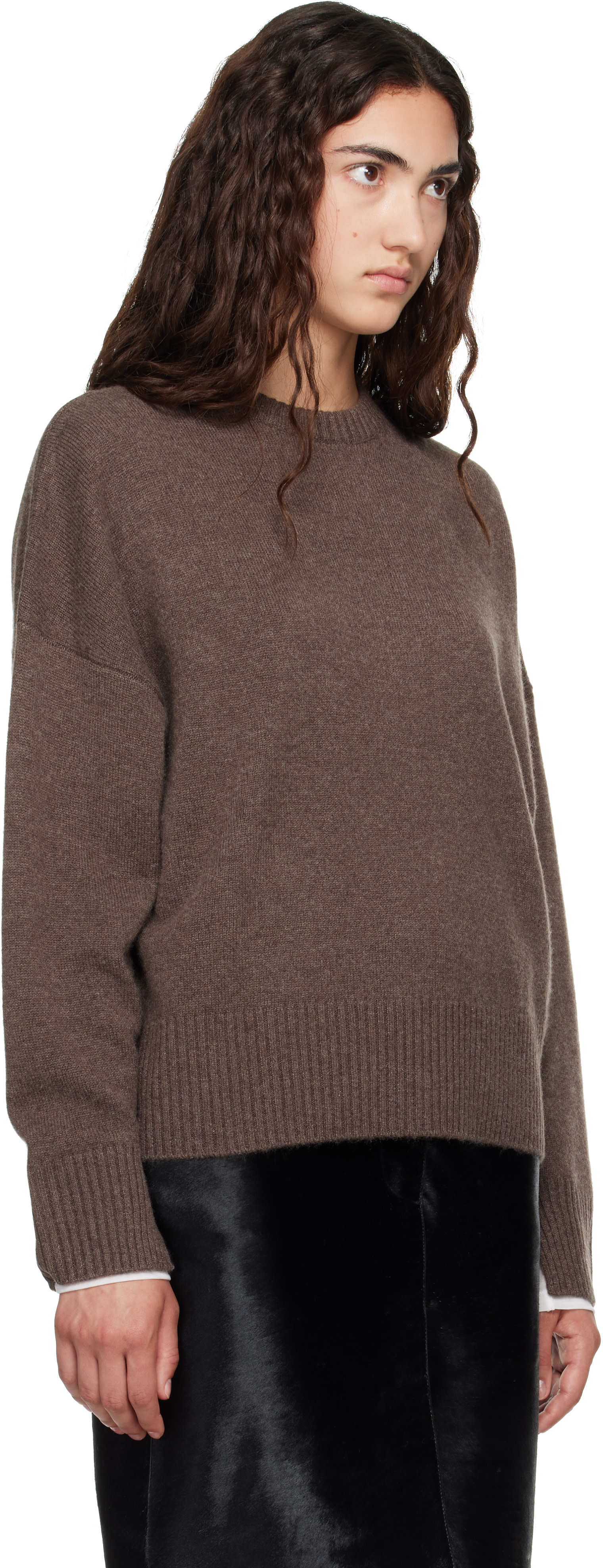 Loulou de Saison - Pull ANTON brun en cachemire