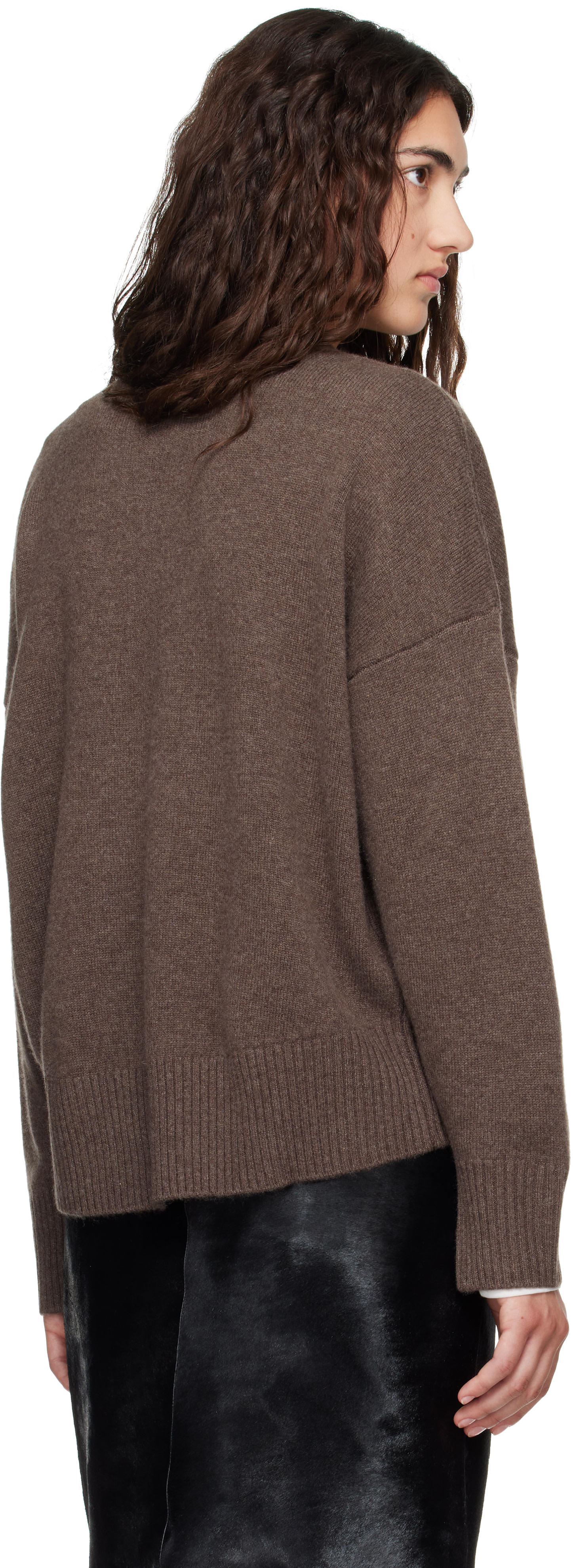 Loulou de Saison - Pull ANTON brun en cachemire