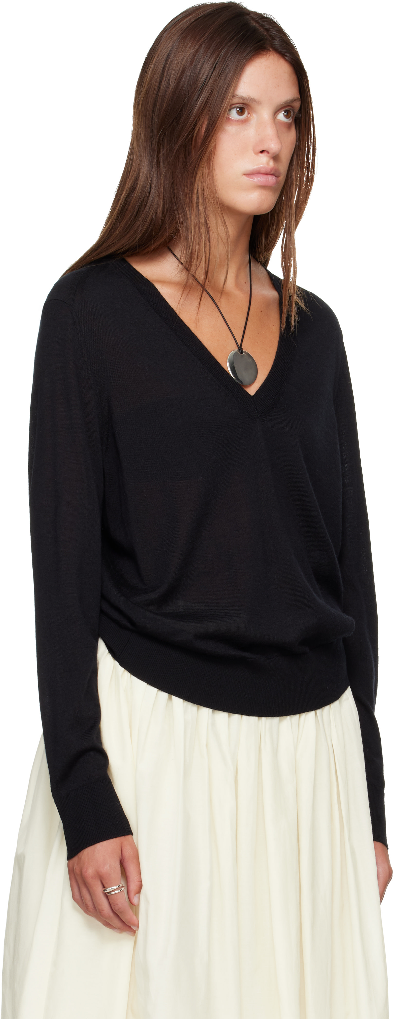 Loulou de Saison - Pull JULIO LDS noir en cachemire