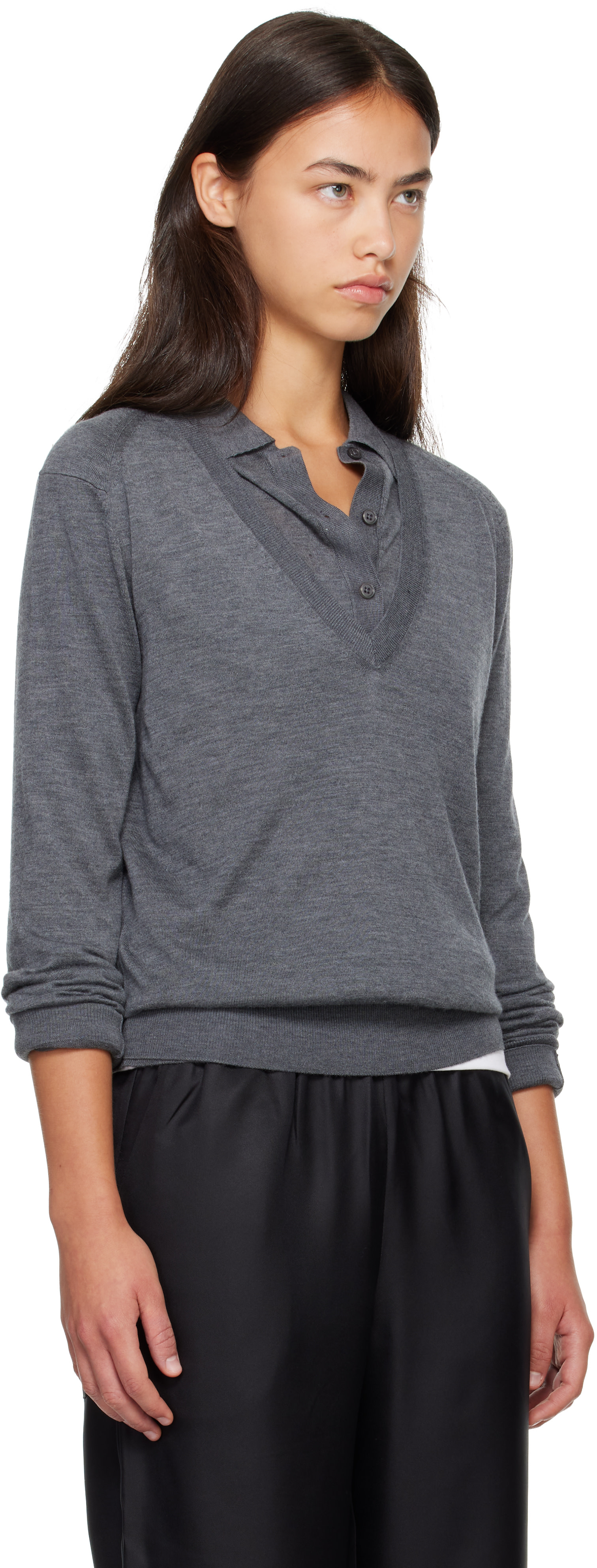 Loulou de Saison - Pull Julio LDS gris