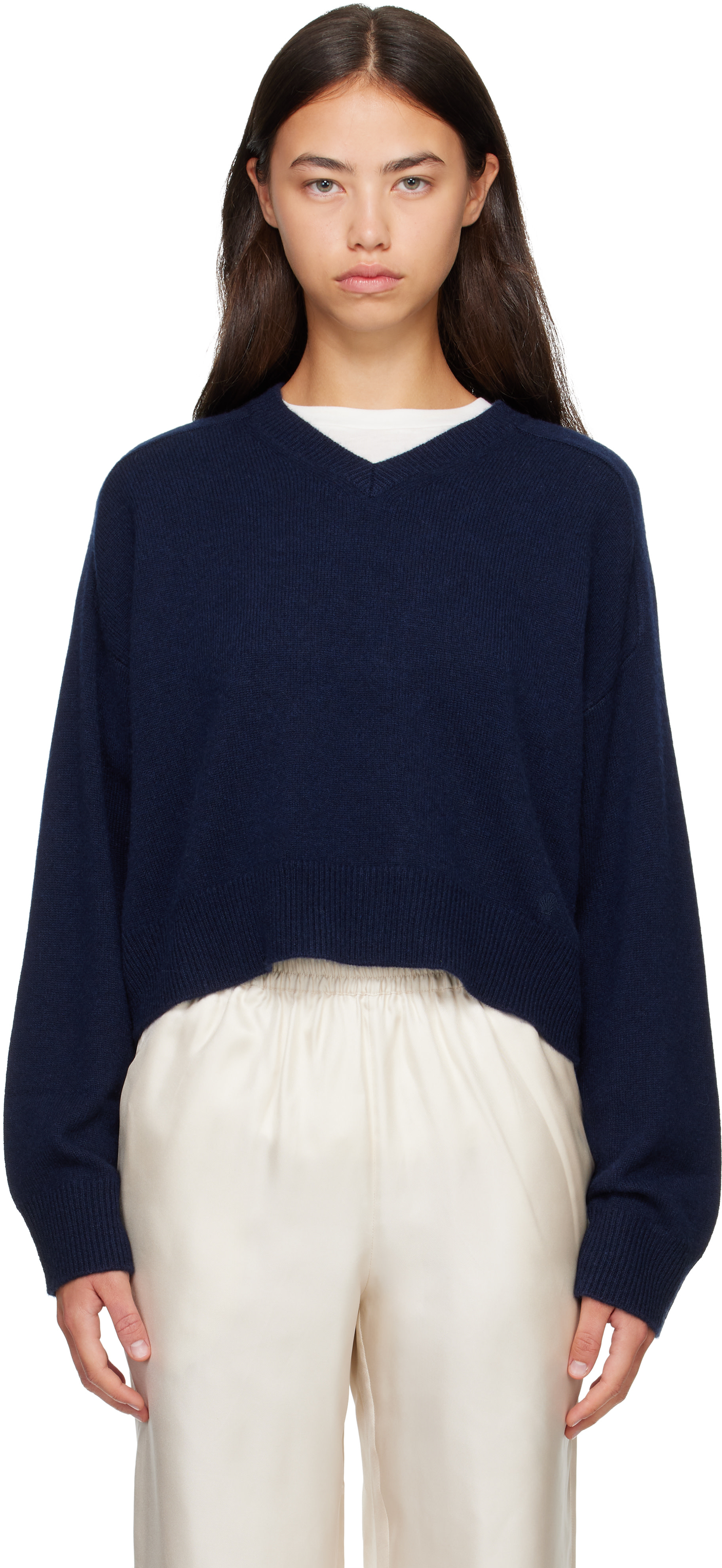 Loulou de Saison: Navy ANZOR LDS Sweater | SSENSE China