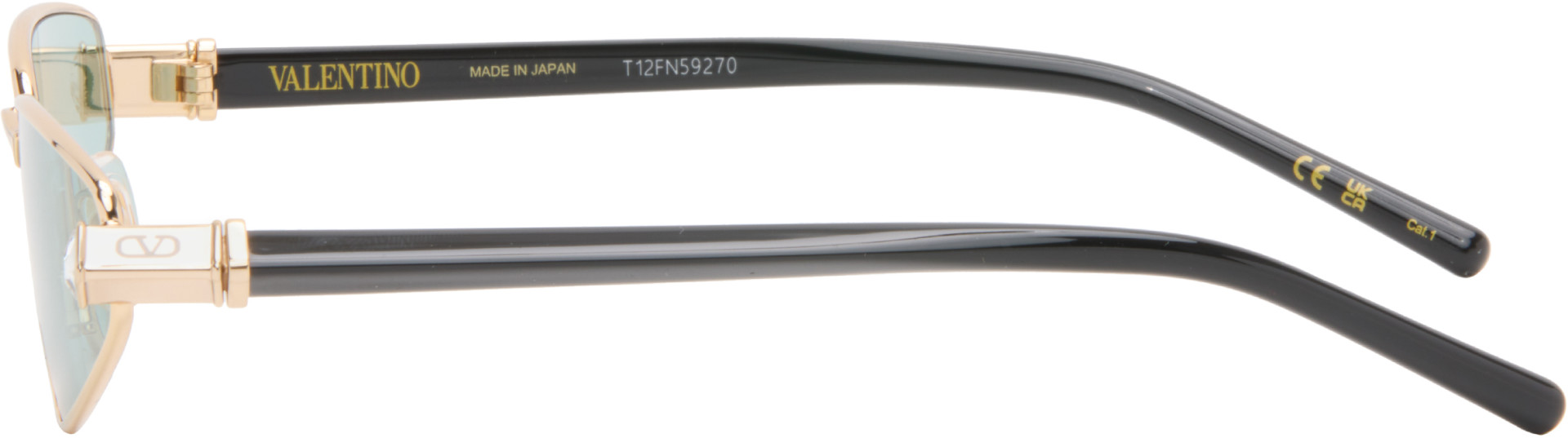 Valentino: Gold & Black Metal Cat-Eye Sunglasses | SSENSE