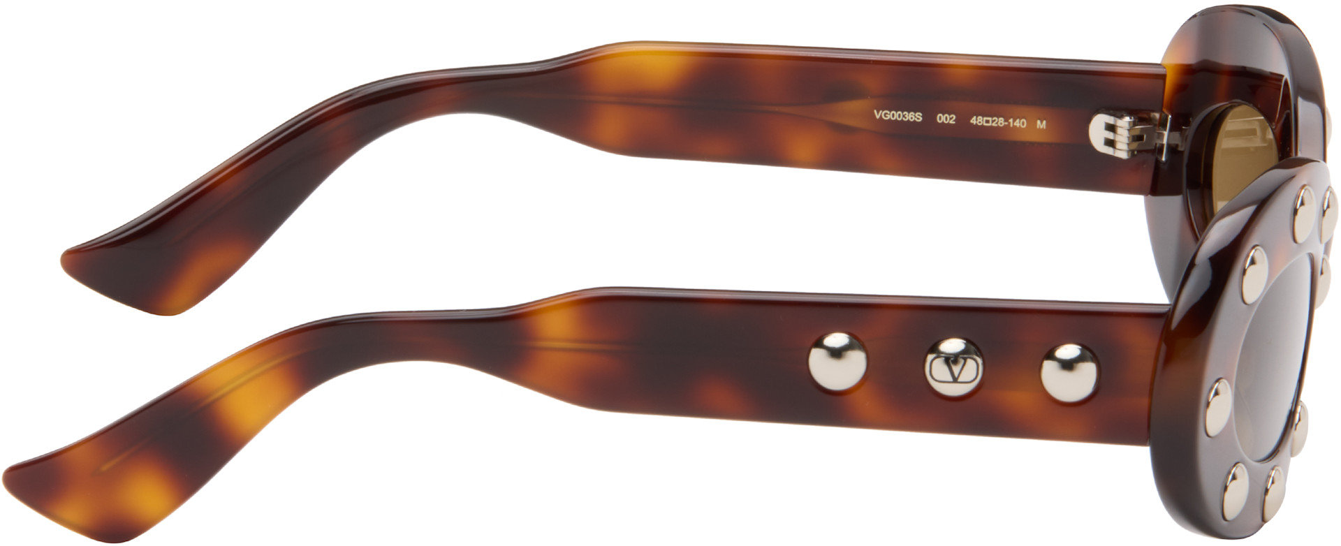 Valentino: Brown Oval Sunglasses | SSENSE