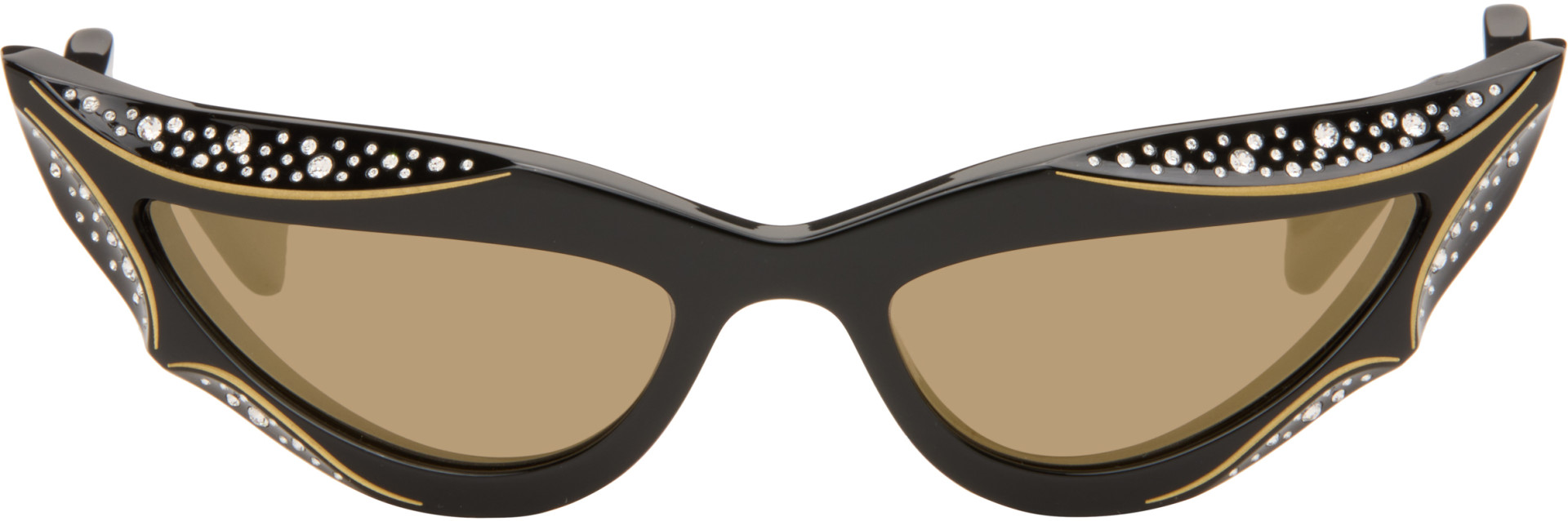 Valentino: Black Cat-Eye Acetate Sunglasses | SSENSE