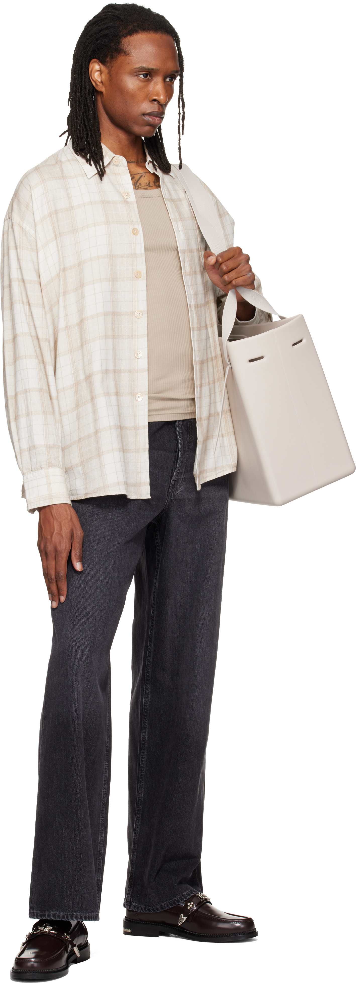 Parsel - Off-White East West Extra Large Tote
