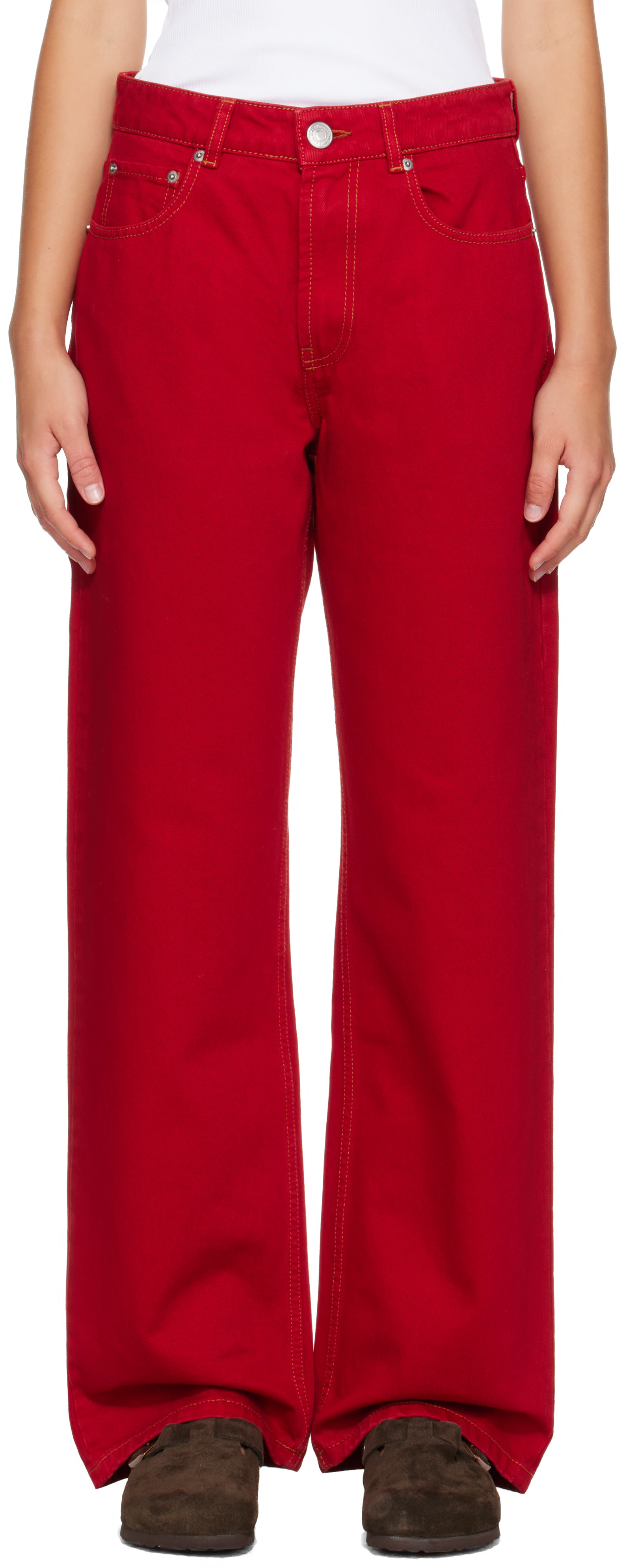 AMI Paris - Jean ample rouge