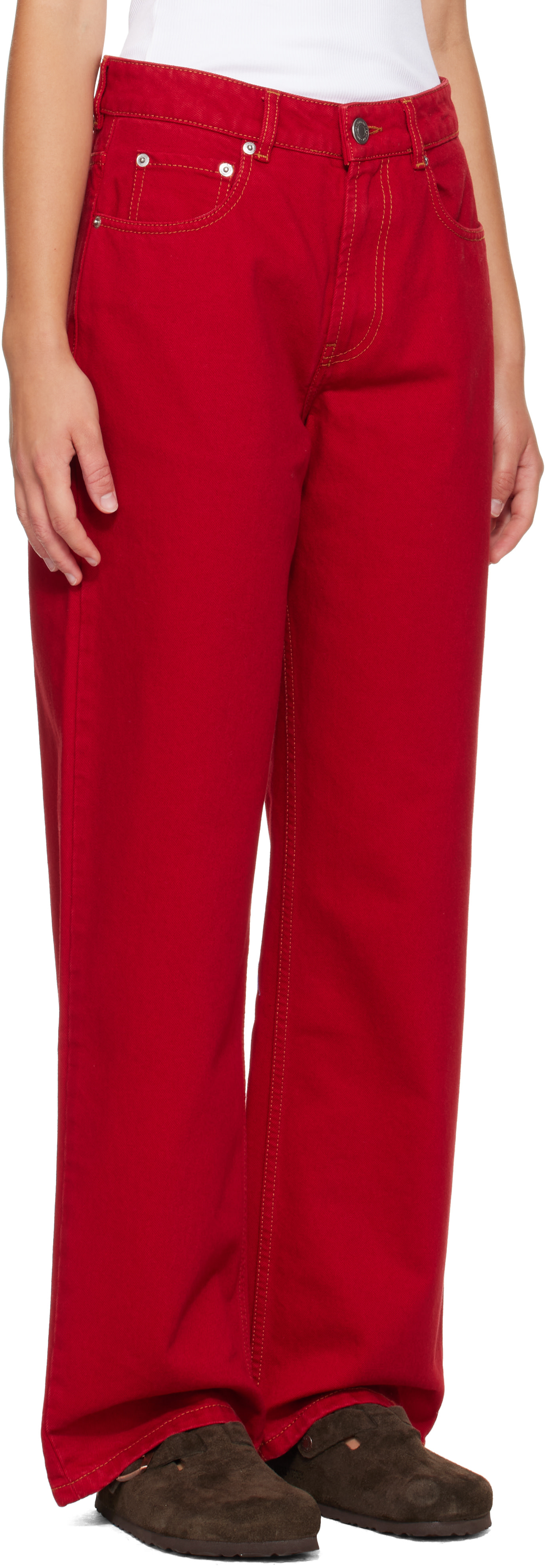 AMI Paris - Jean ample rouge