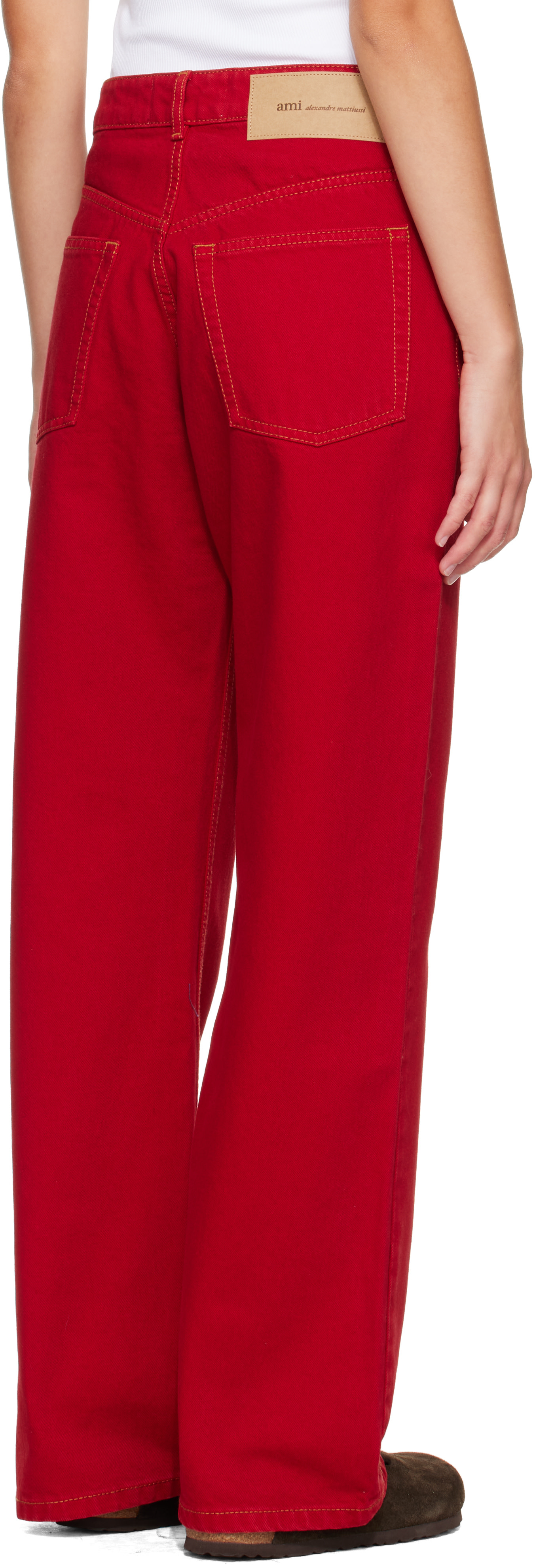 AMI Paris - Jean ample rouge