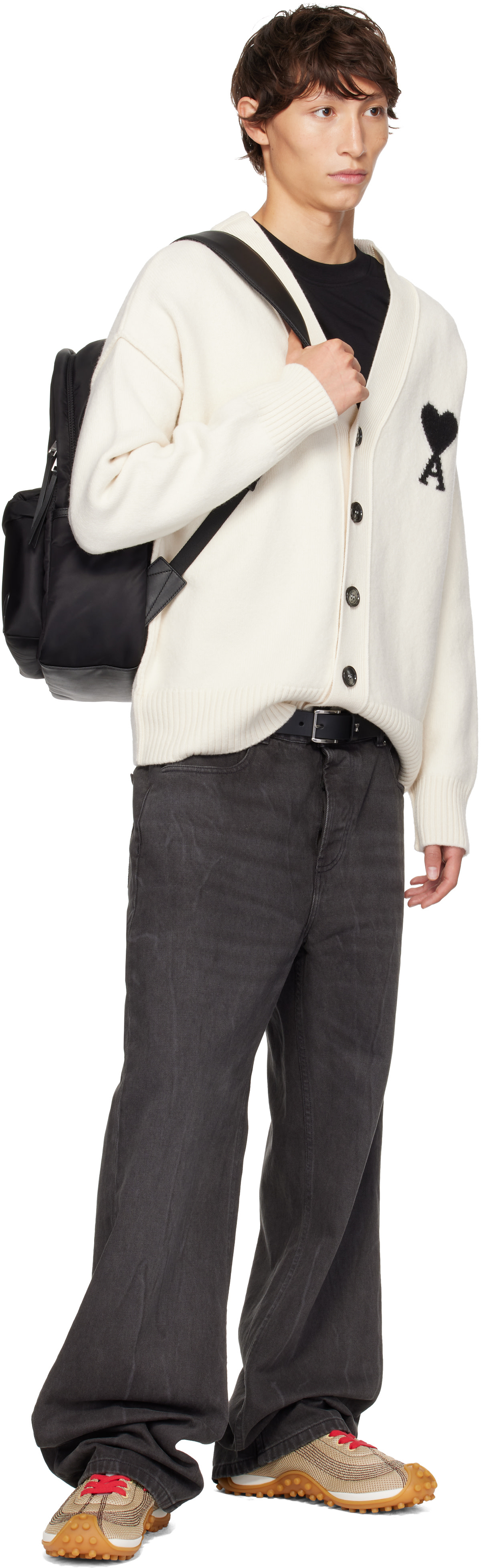 AMI Paris - Black Marcel Backpack