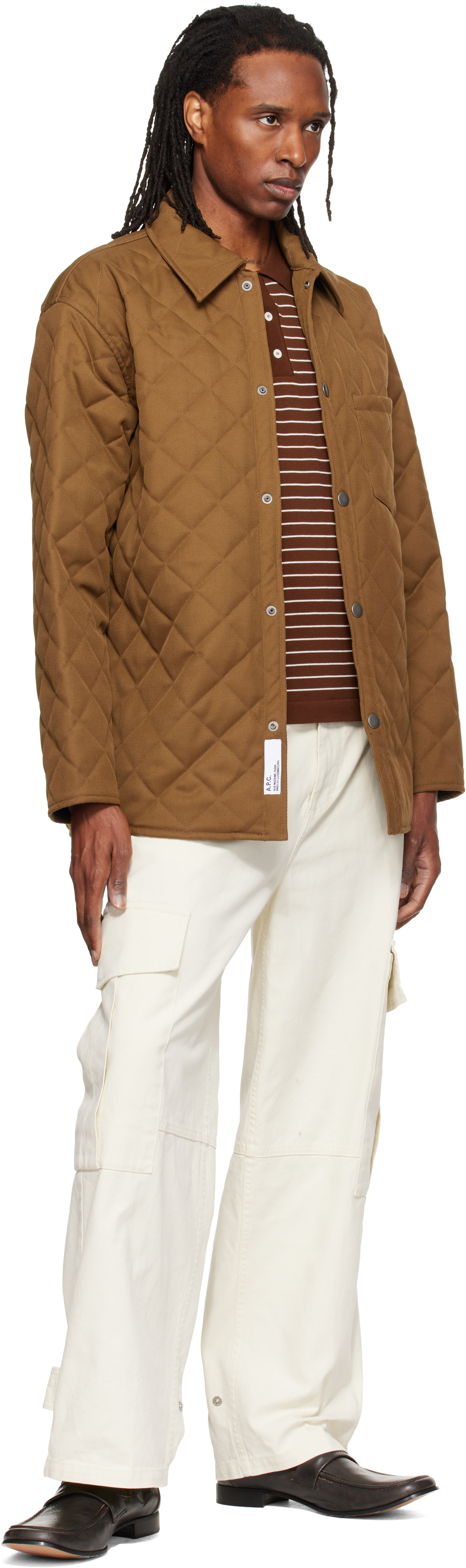 ◆ami9622◆ AMI Paris: Off-White Baggy-Fit Cotton Cargo Pants | SSENSE