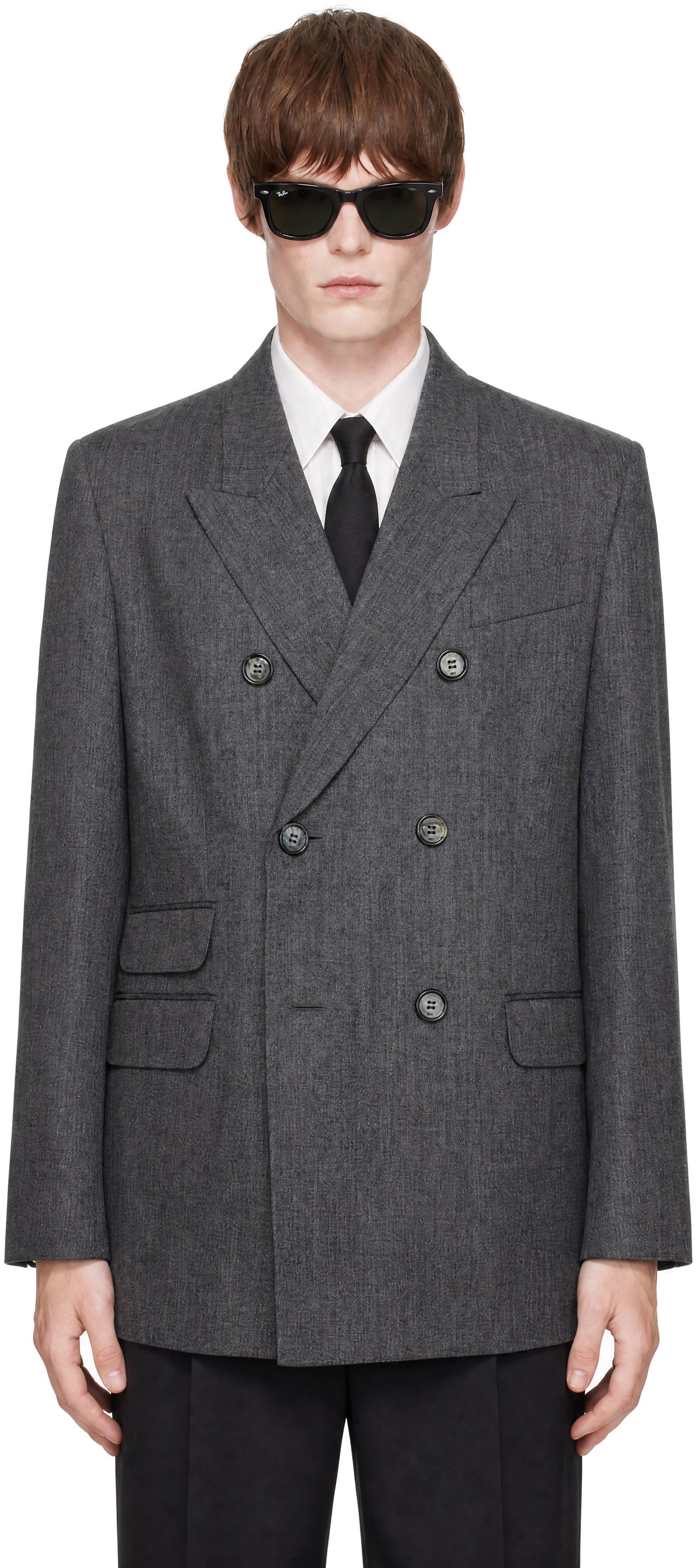 AMI Paris - Gray Double Breasted Wool Blazer