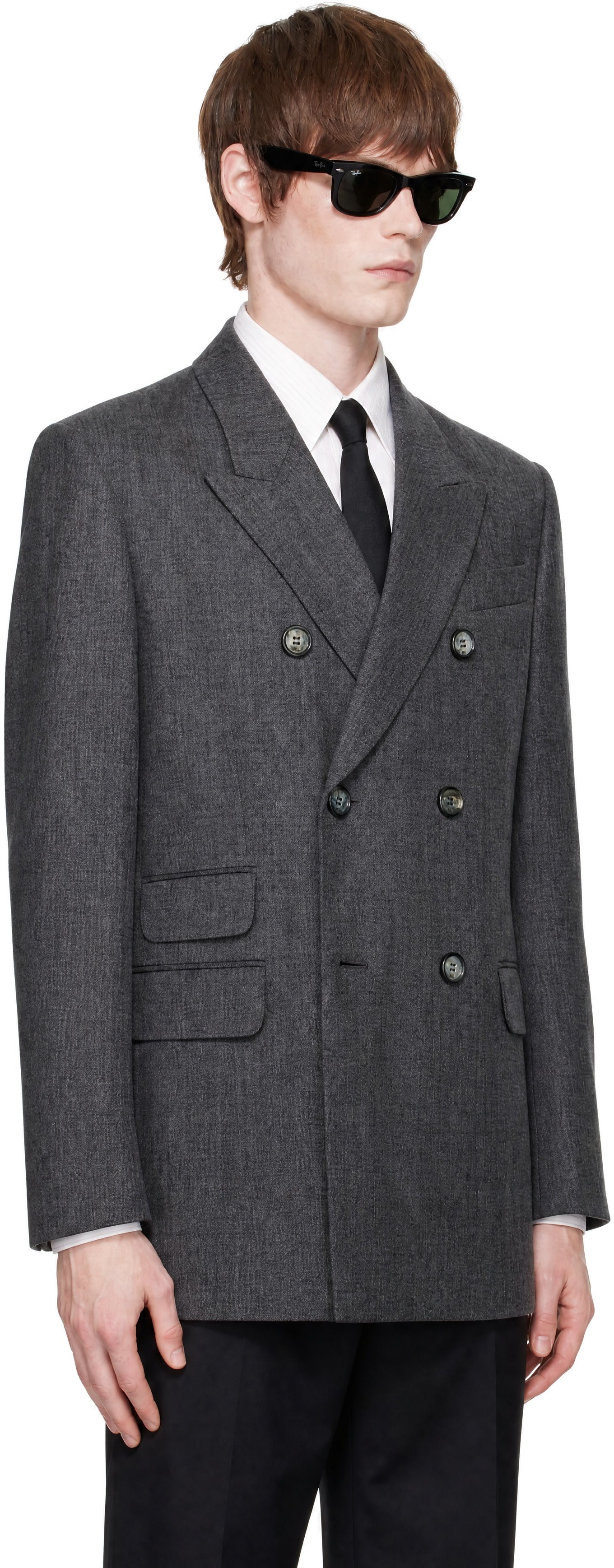 AMI Paris - Gray Double Breasted Wool Blazer