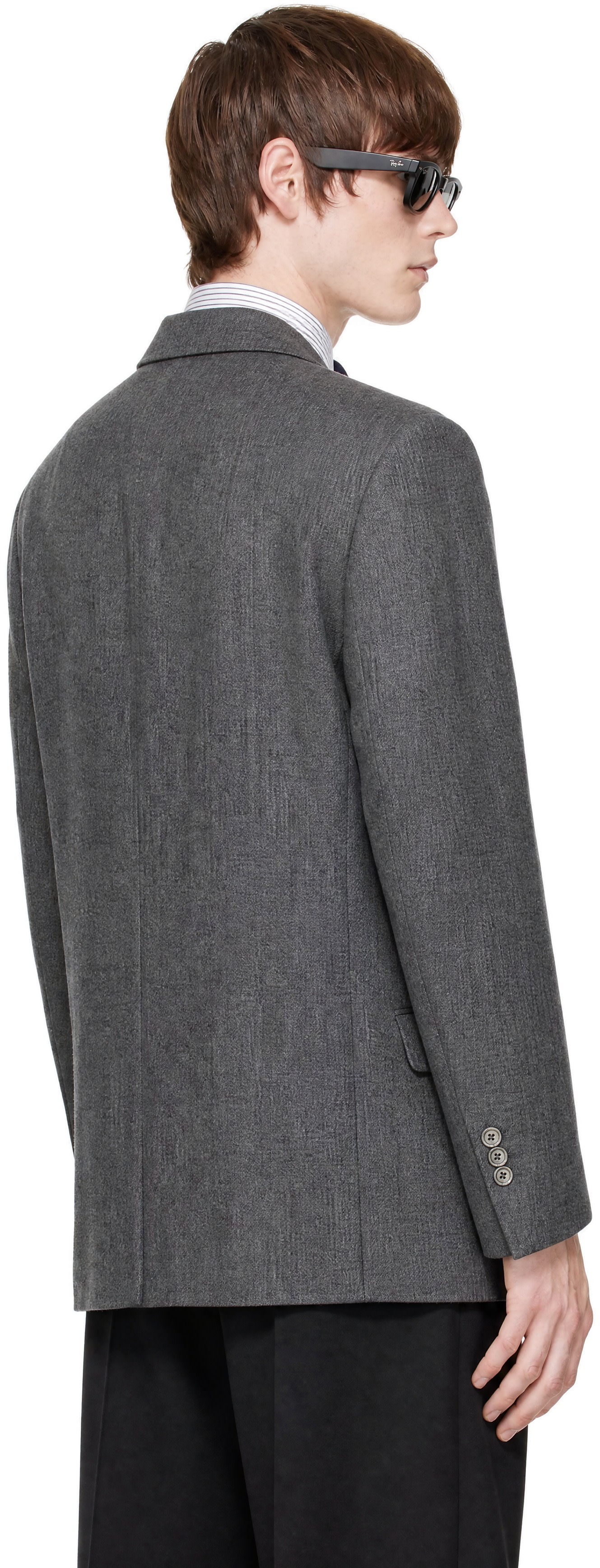 AMI Paris - Gray Double Breasted Wool Blazer