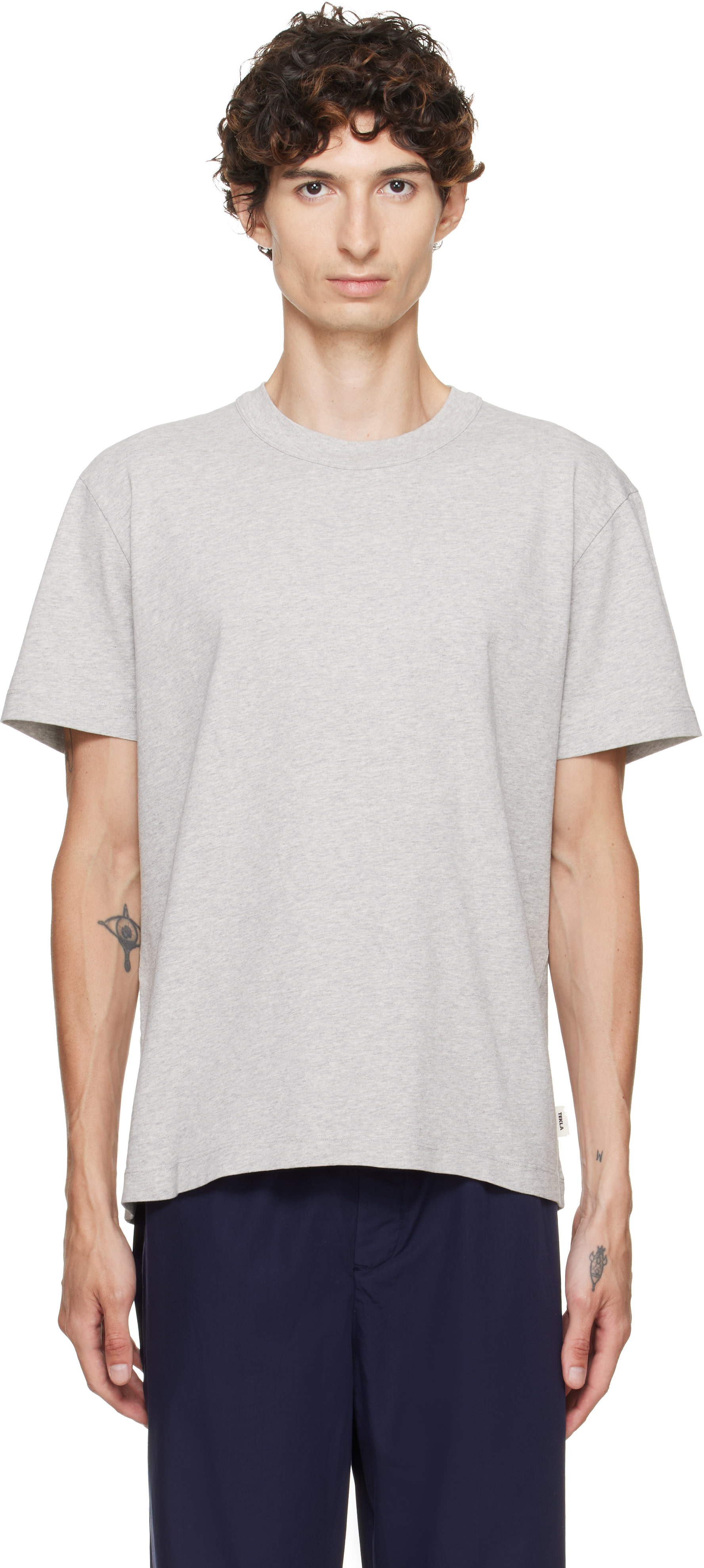 Tekla - グレー オーガニックコットン Tシャツ