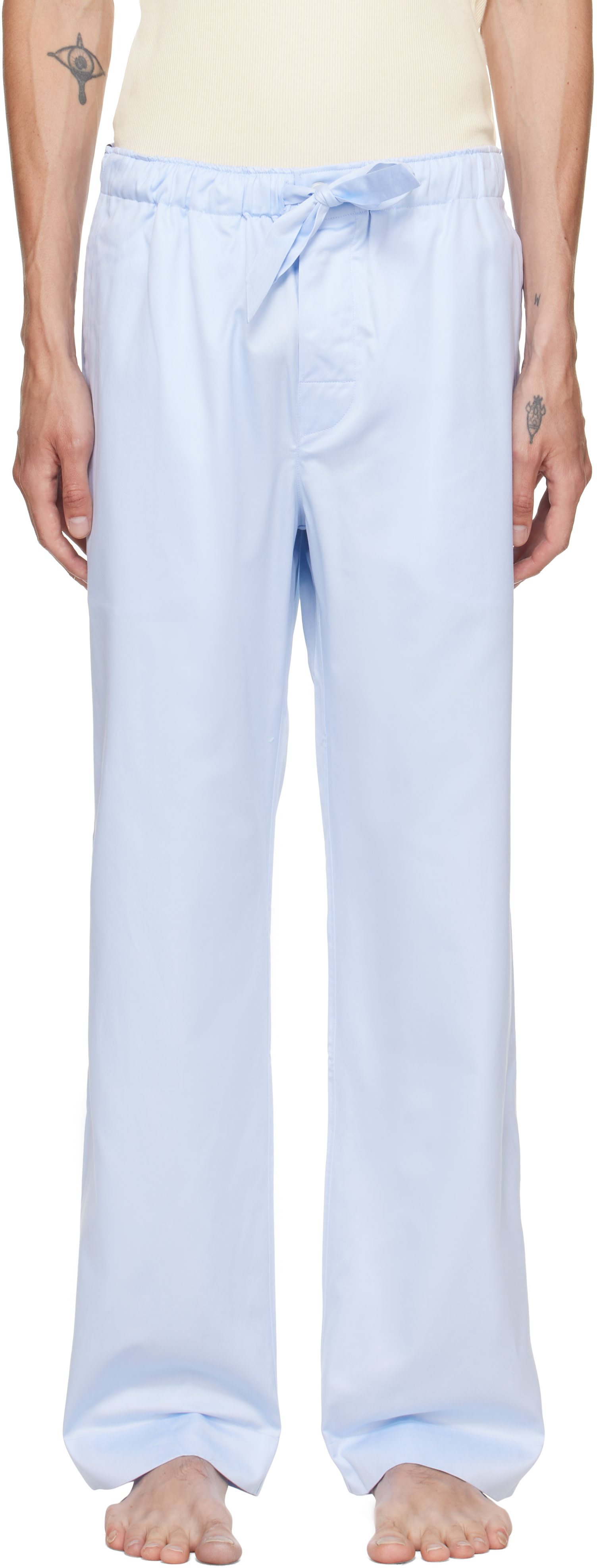 Tekla - Blue Sateen Pyjama Pants