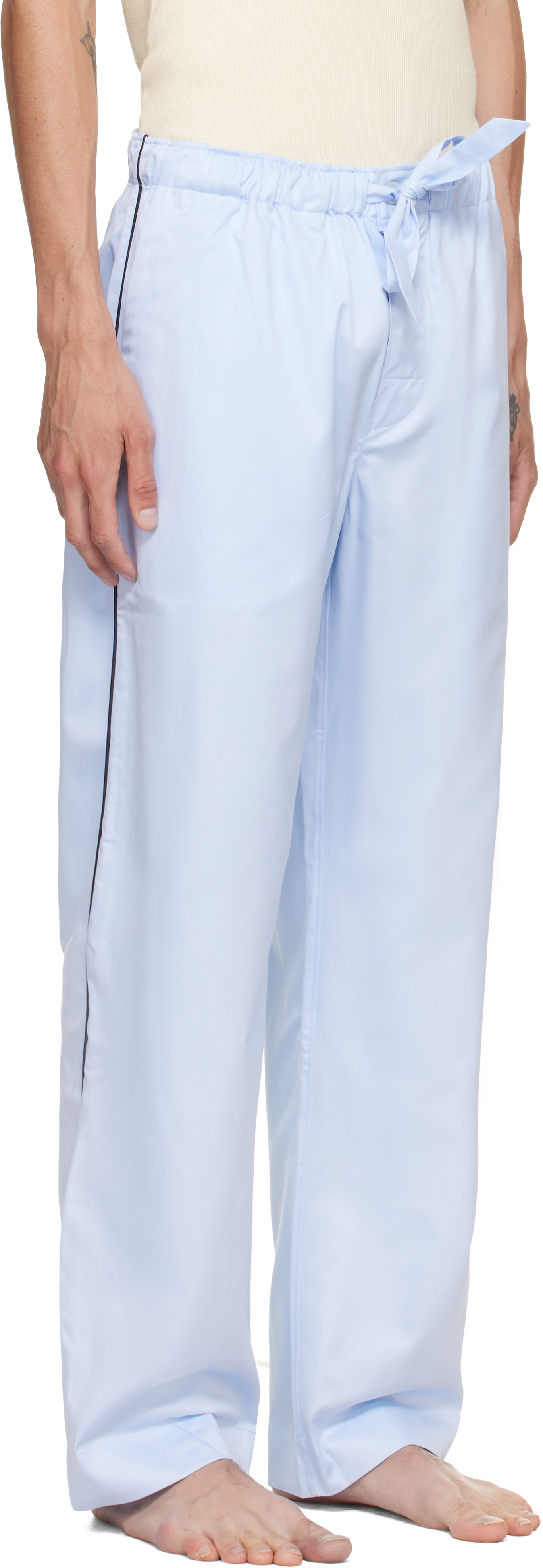 Tekla - Blue Sateen Pyjama Pants