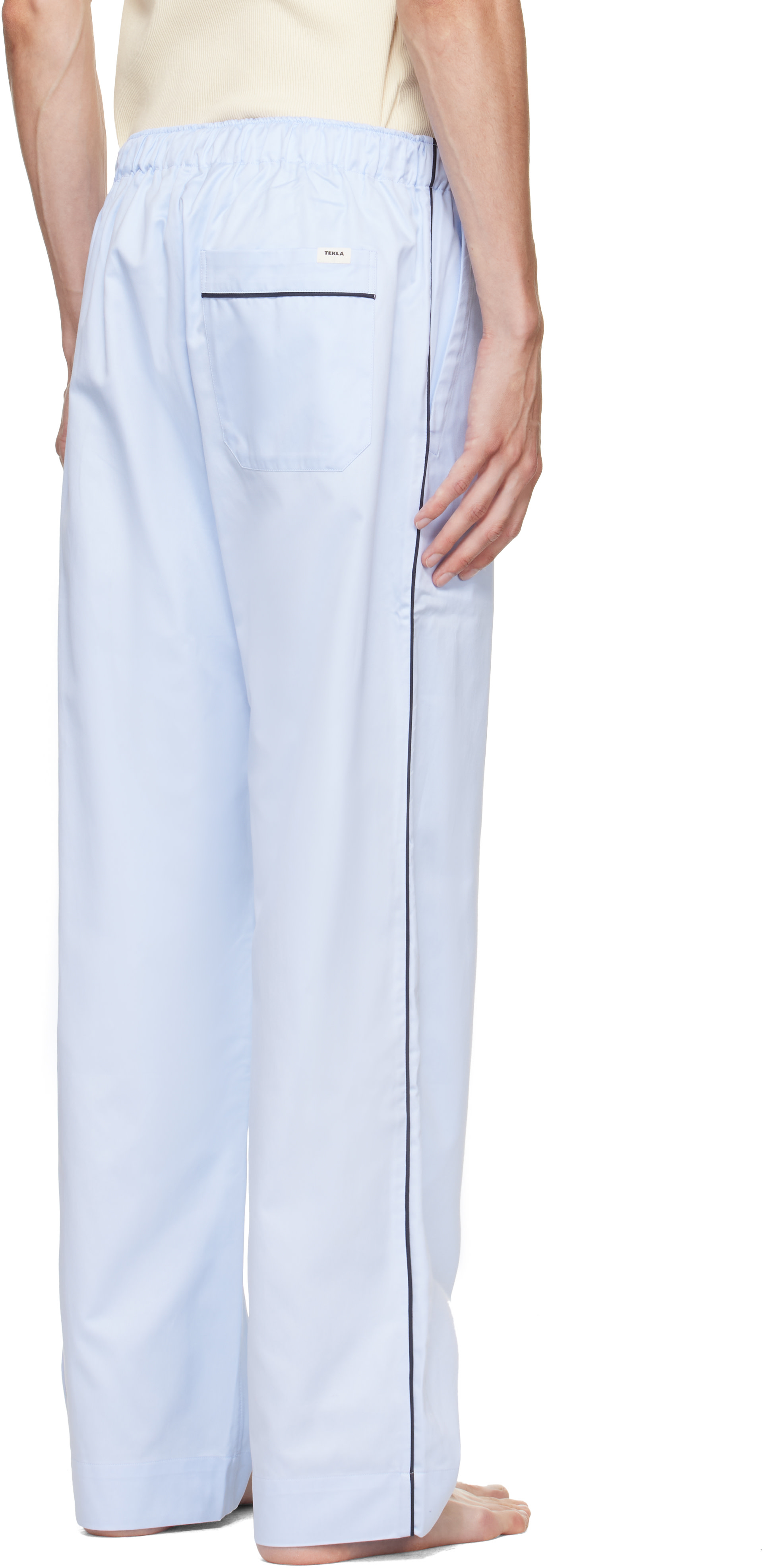 Tekla - Blue Sateen Pyjama Pants