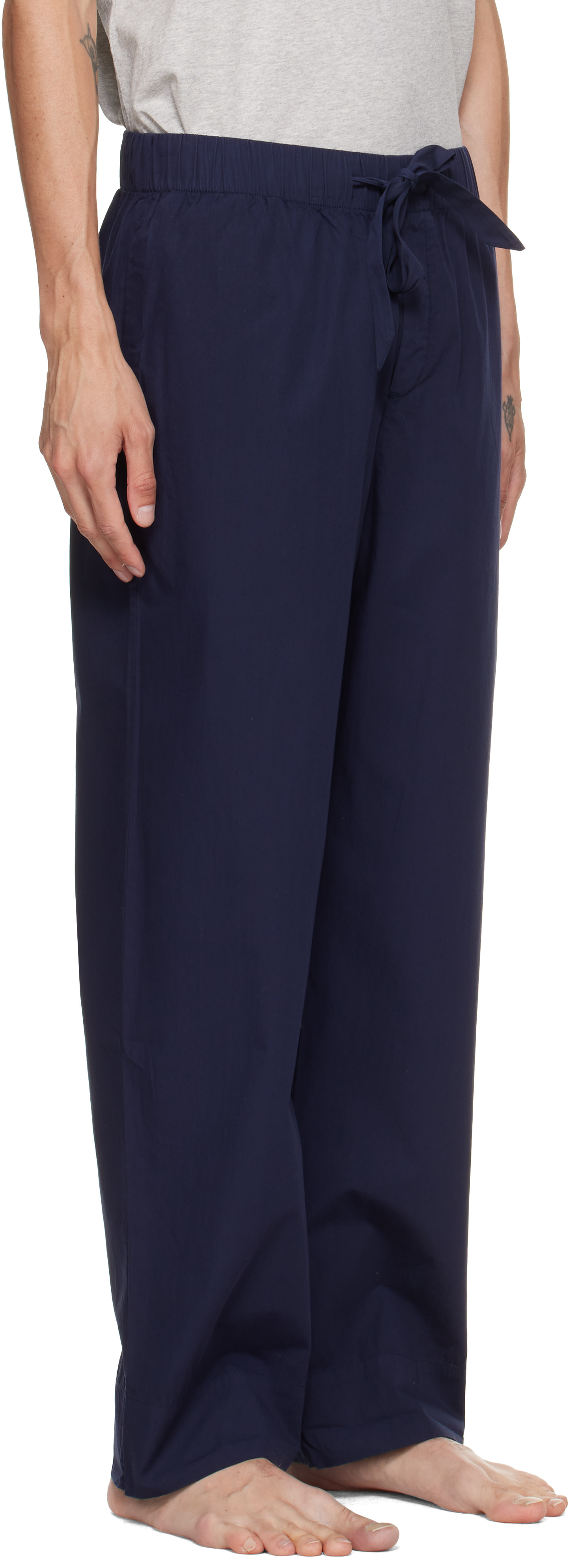 Tekla - Navy Poplin Pyjama Pants