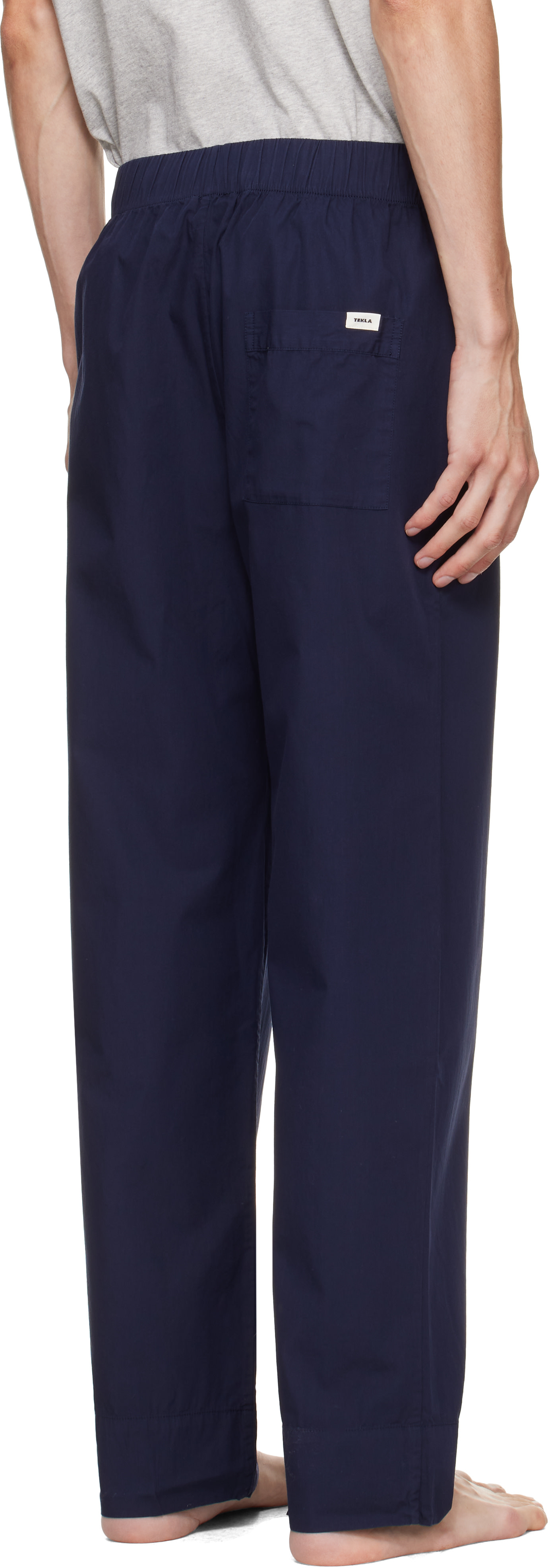 Tekla - Navy Poplin Pyjama Pants