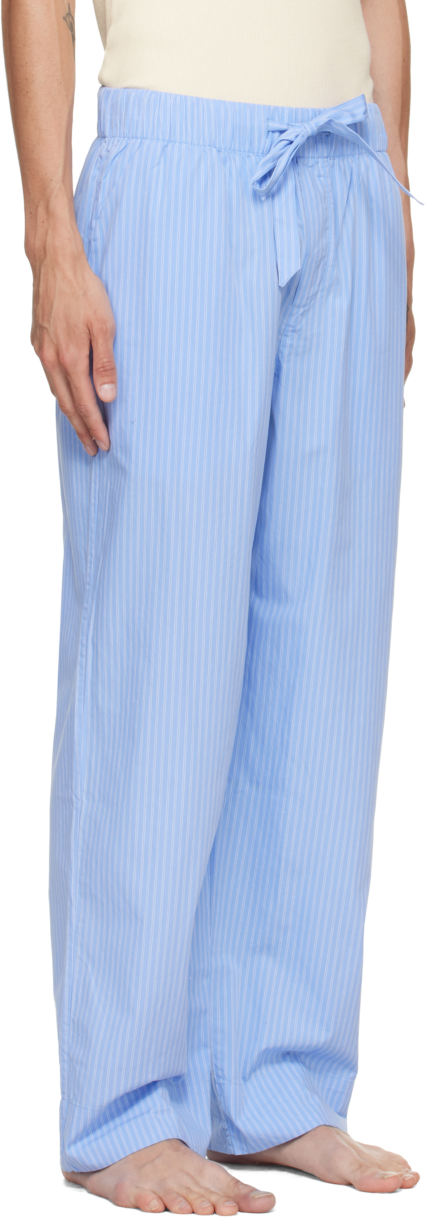Tekla - Blue Poplin Pyjama Pants
