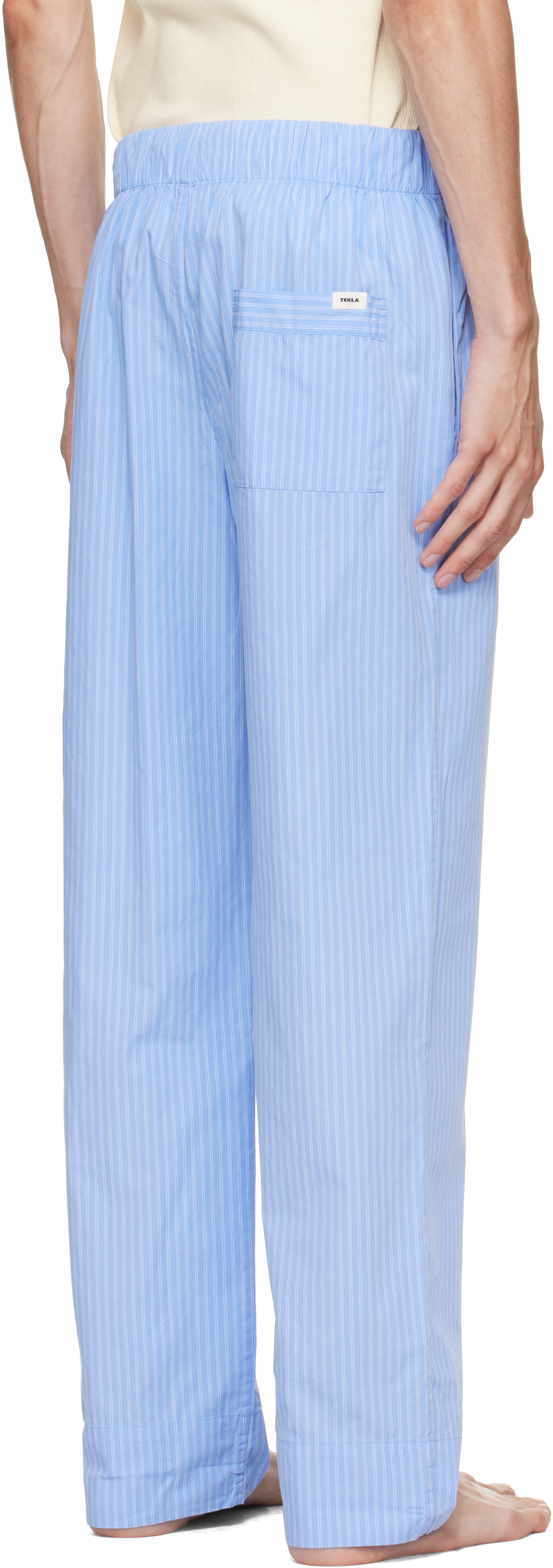 Tekla - Blue Poplin Pyjama Pants