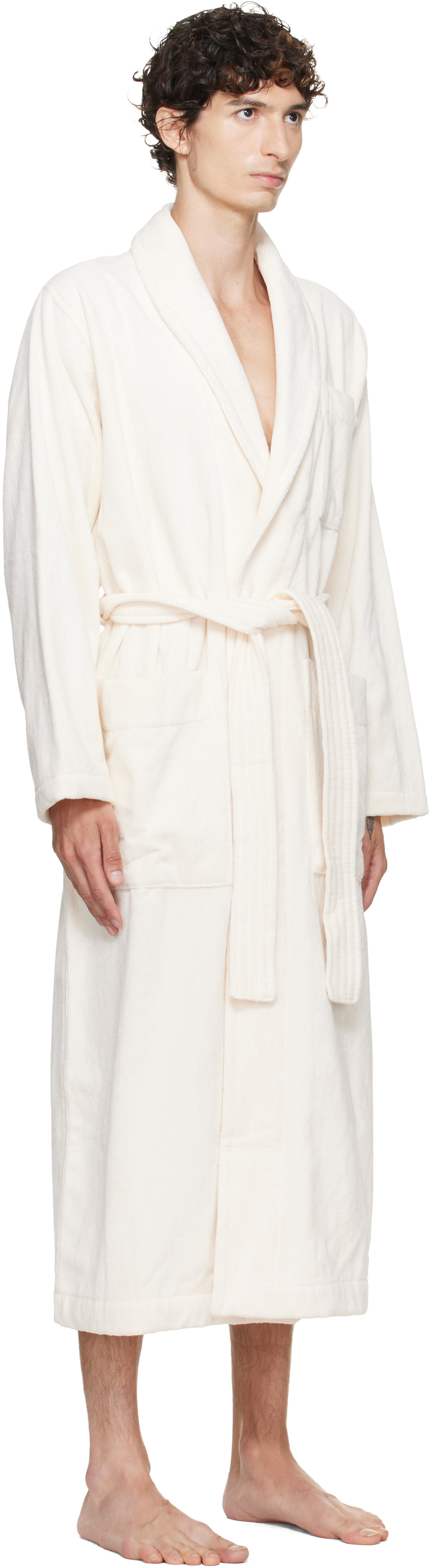 Tekla - Off-White Terry Classic Bathrobe