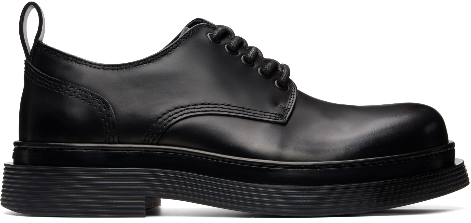 AMI Paris: Black Cow Leather Derbys | SSENSE