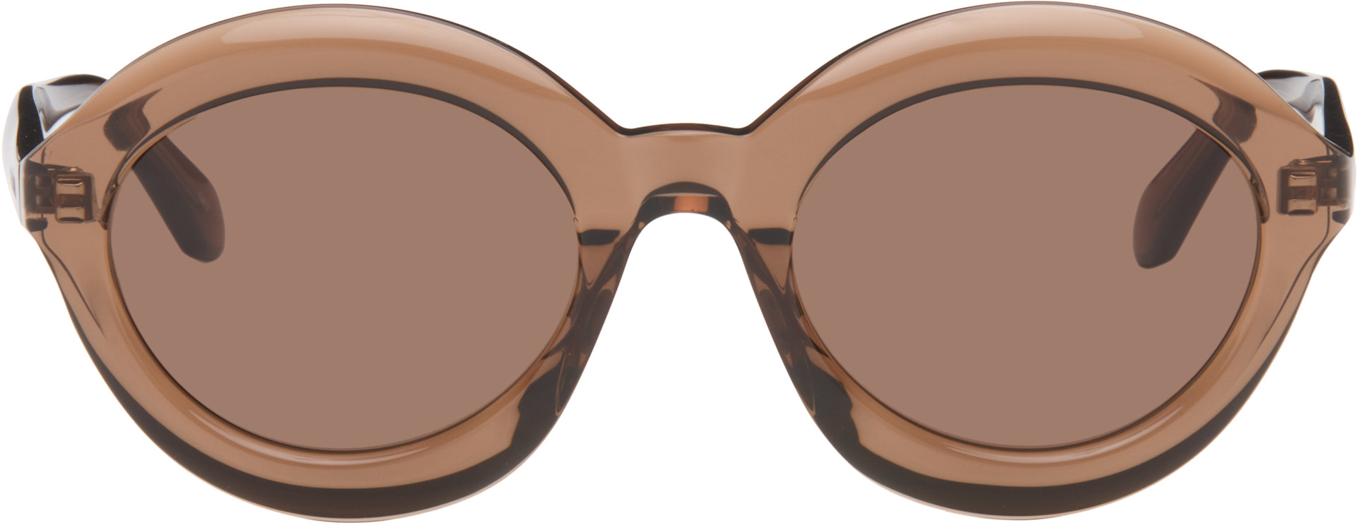 ALAÏA - Brown Round Sunglasses