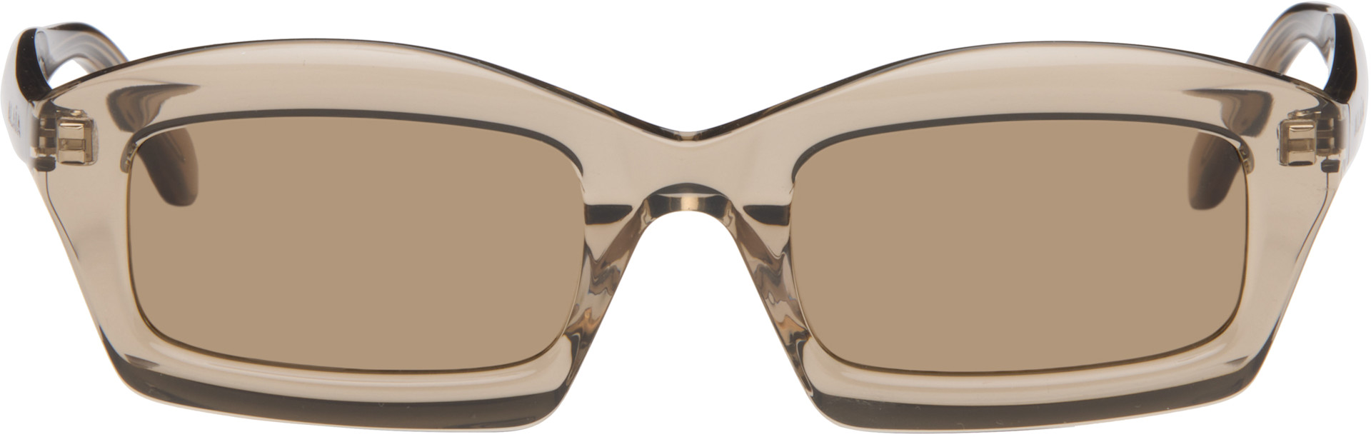 ALAÏA - Brown Rectangular Sunglasses