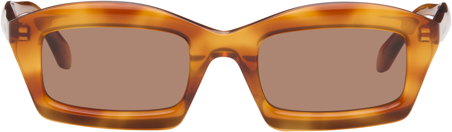 ALAÏA - Brown Rectangular Sunglasses