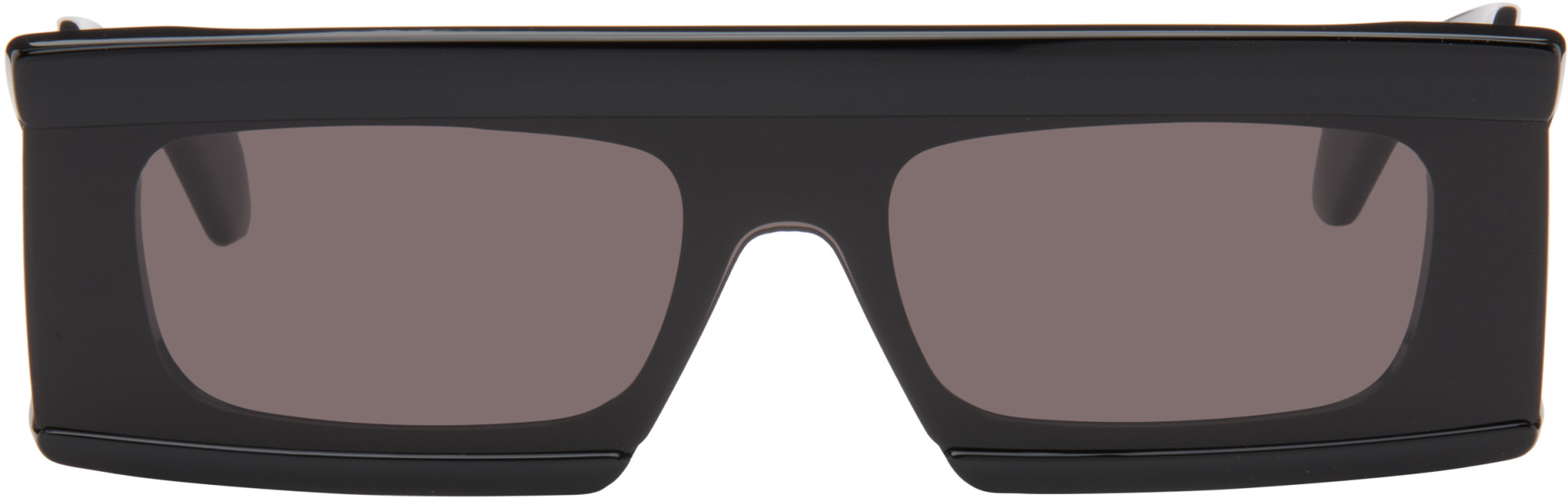 ALAÏA - Black Rectangular Mask Sunglasses